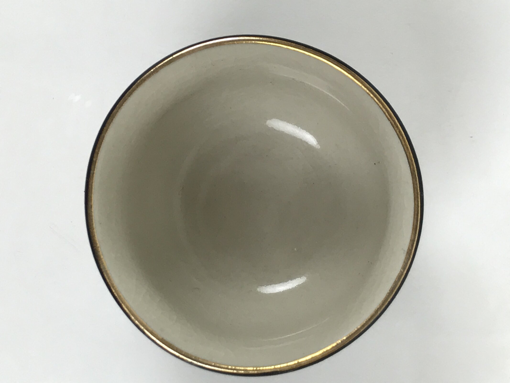 Japanese Kutani Imari Porcelain Sake Cup Vtg Tsubomi Ochoko Blue Dot Flower G330