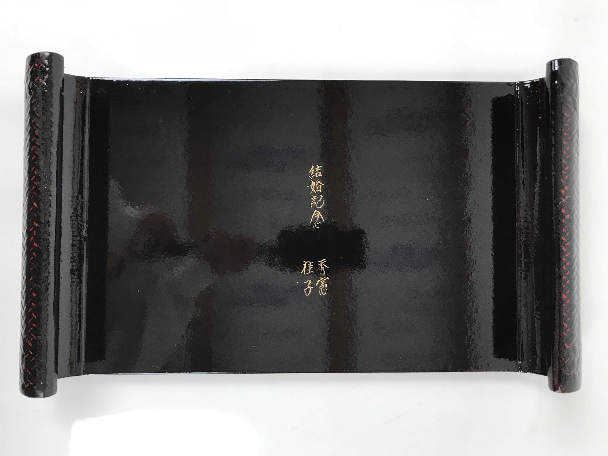 Japanese Lacquer Rantai Bamboo Flower Vase Stand Vtg Kadai Ikebana Bonsai LWB114