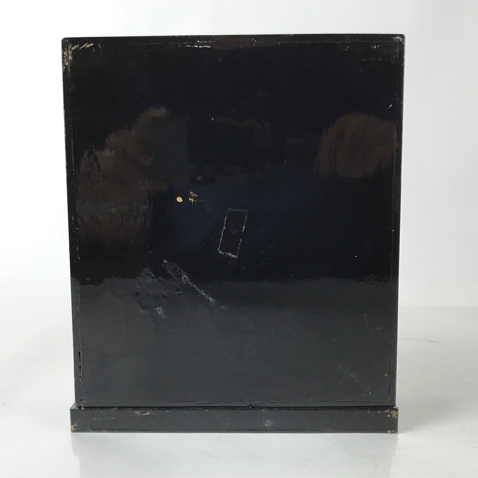 Japanese Lacquer Wood Hina Doll Chest Tansu Vtg Girls Day Makie Black Gold ID616