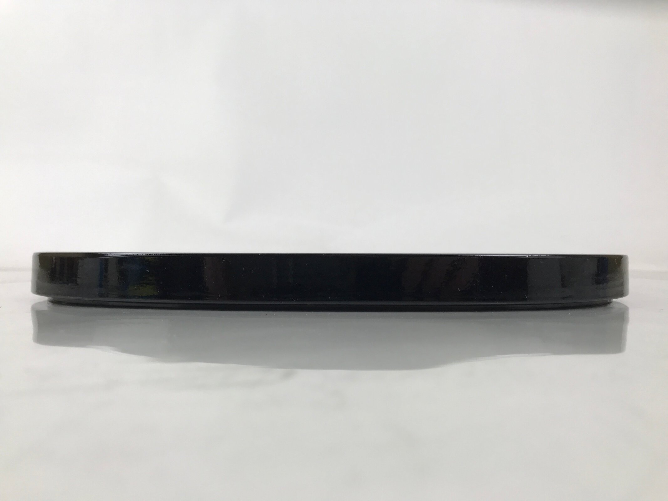 Japanese Lacquer Wood Serving Tray Obon Aizu-Nuri Rectangle Makie Black LWB140