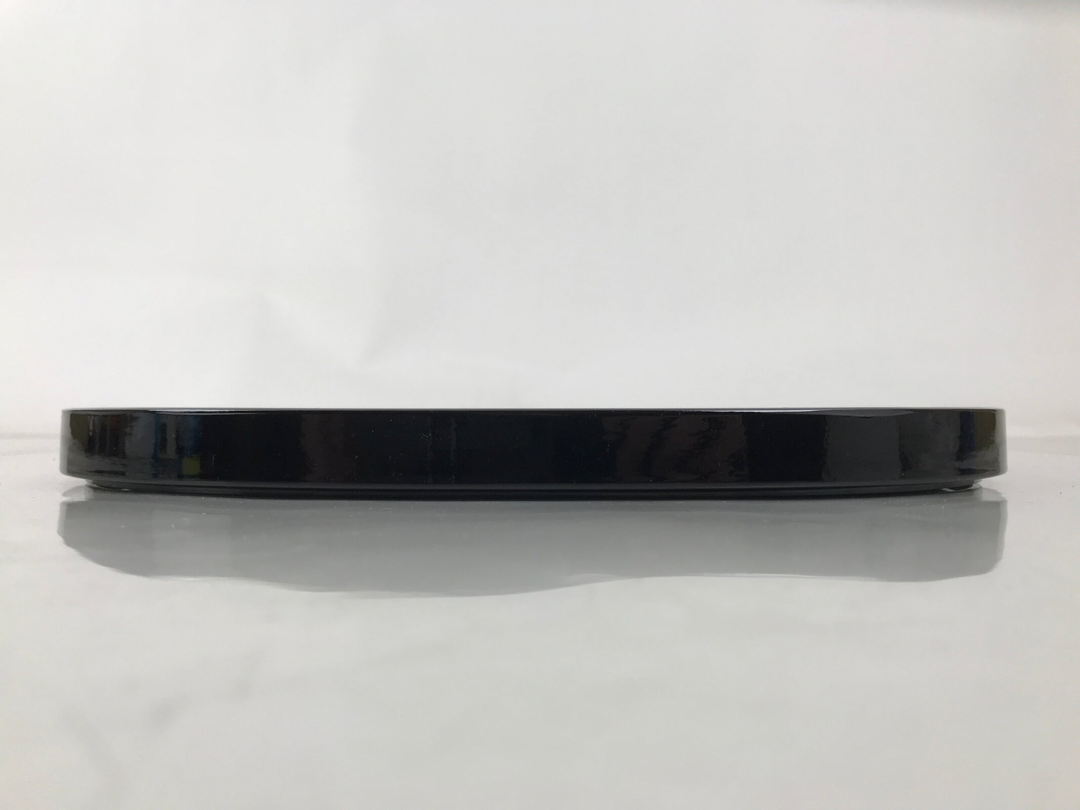 Japanese Lacquer Wood Serving Tray Obon Aizu-Nuri Rectangle Makie Black LWB140