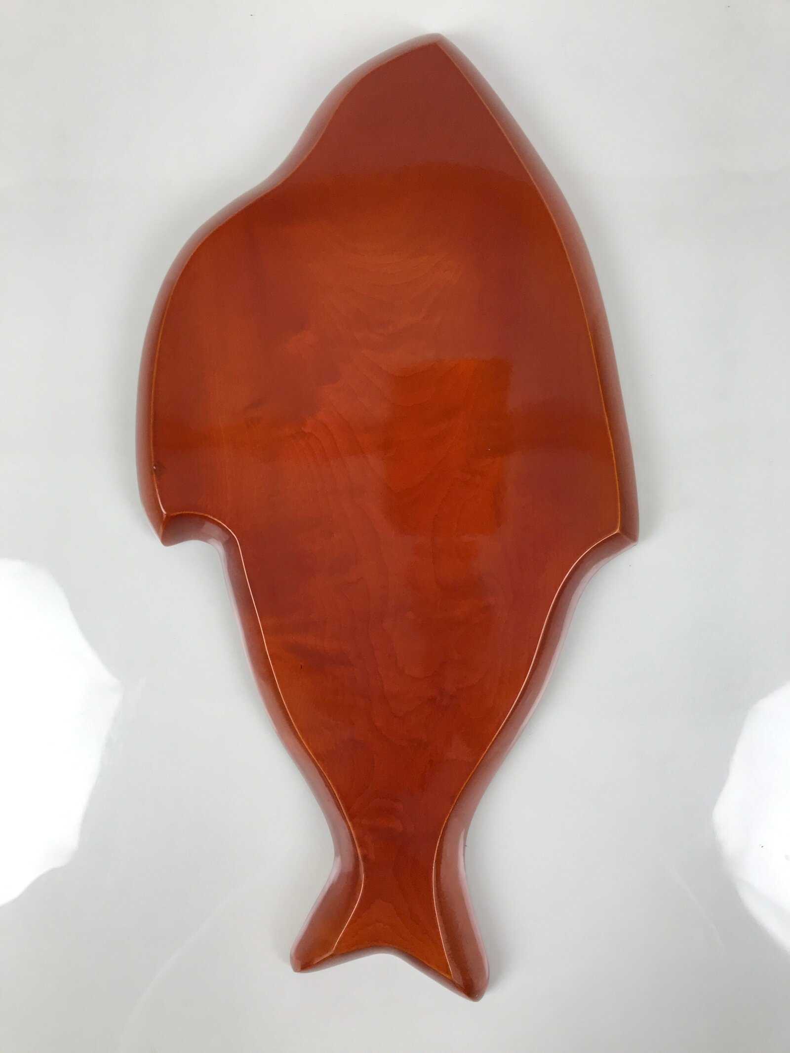 Japanese Lacquer Wood Shunkei Serving Plate Set Vtg Fish-Shape Tray Forks LWB179