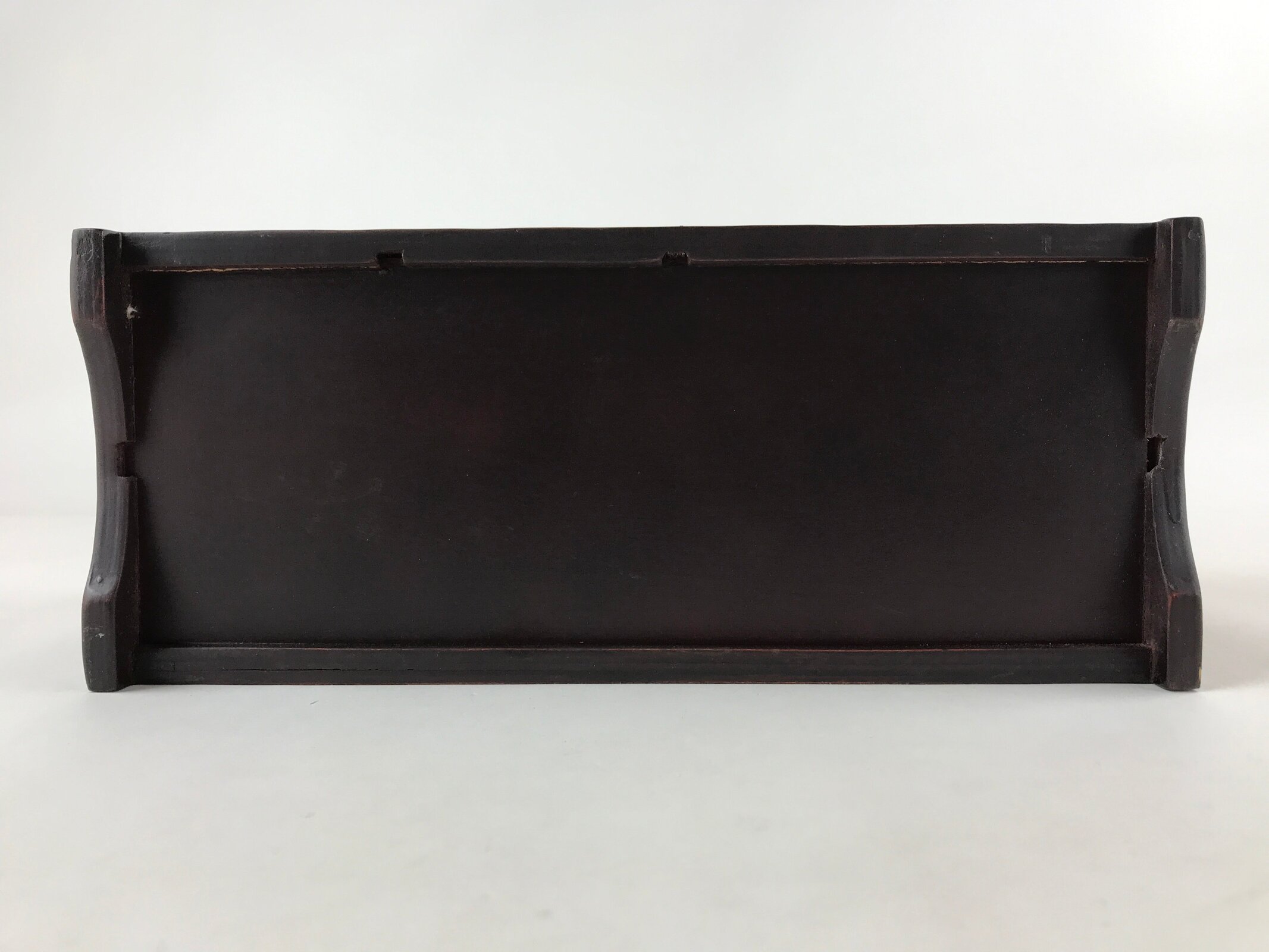 Japanese Lacquer Wood Table Organizer Box Vtg Handle Kamakurabori Rabbit JK625