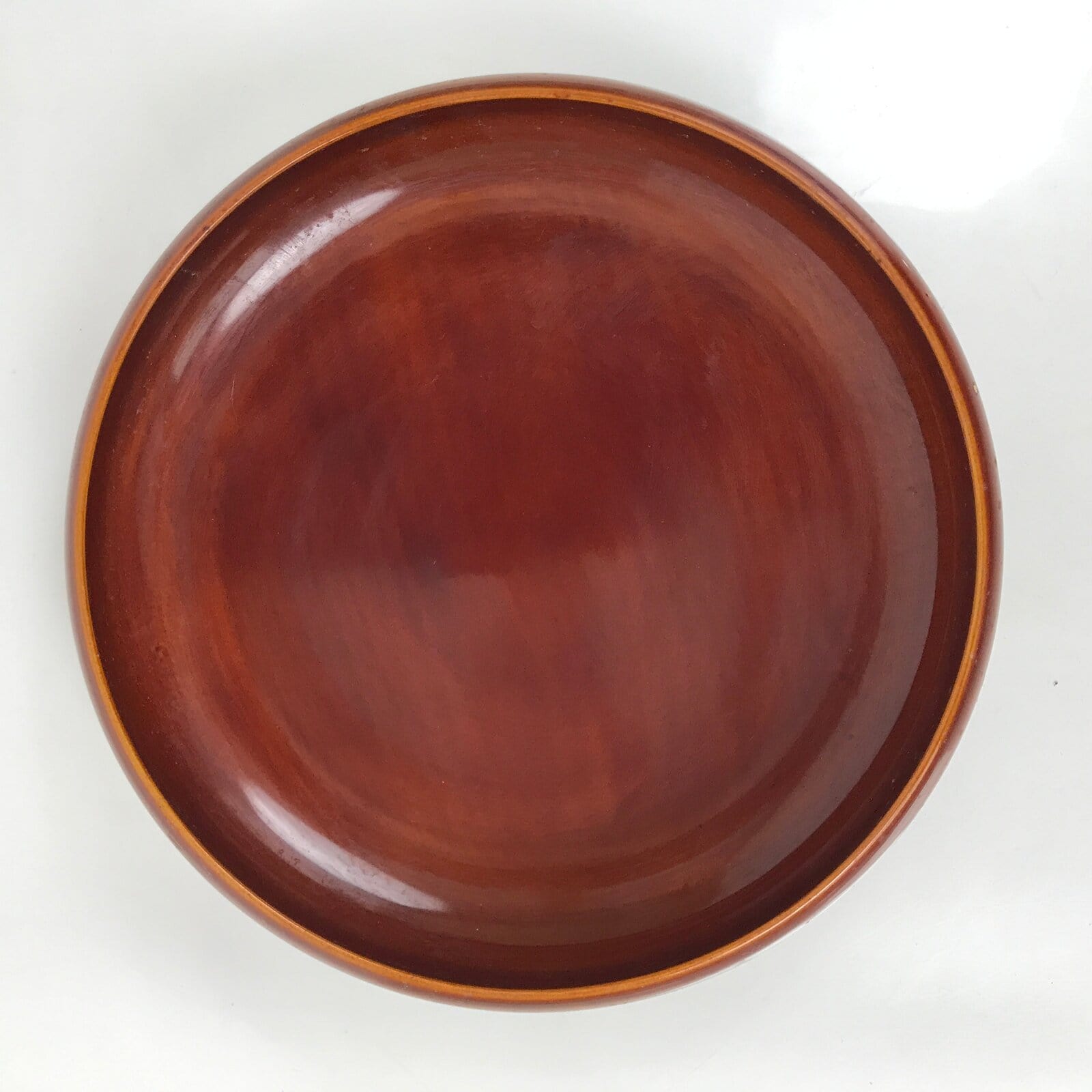 Japanese Lacquer Wooden Kashiki Snack Bowl Shunkei-Nuri Kashibachi Brown LWB116