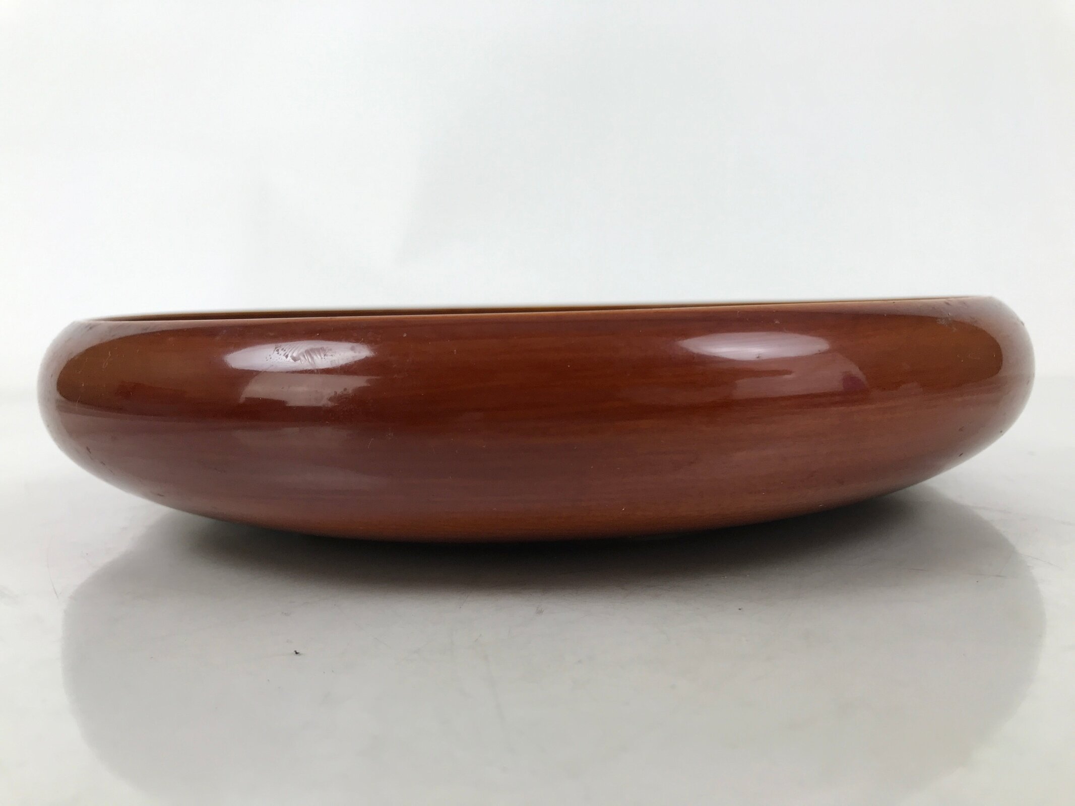 Japanese Lacquer Wooden Kashiki Snack Bowl Shunkei-Nuri Kashibachi Brown LWB116