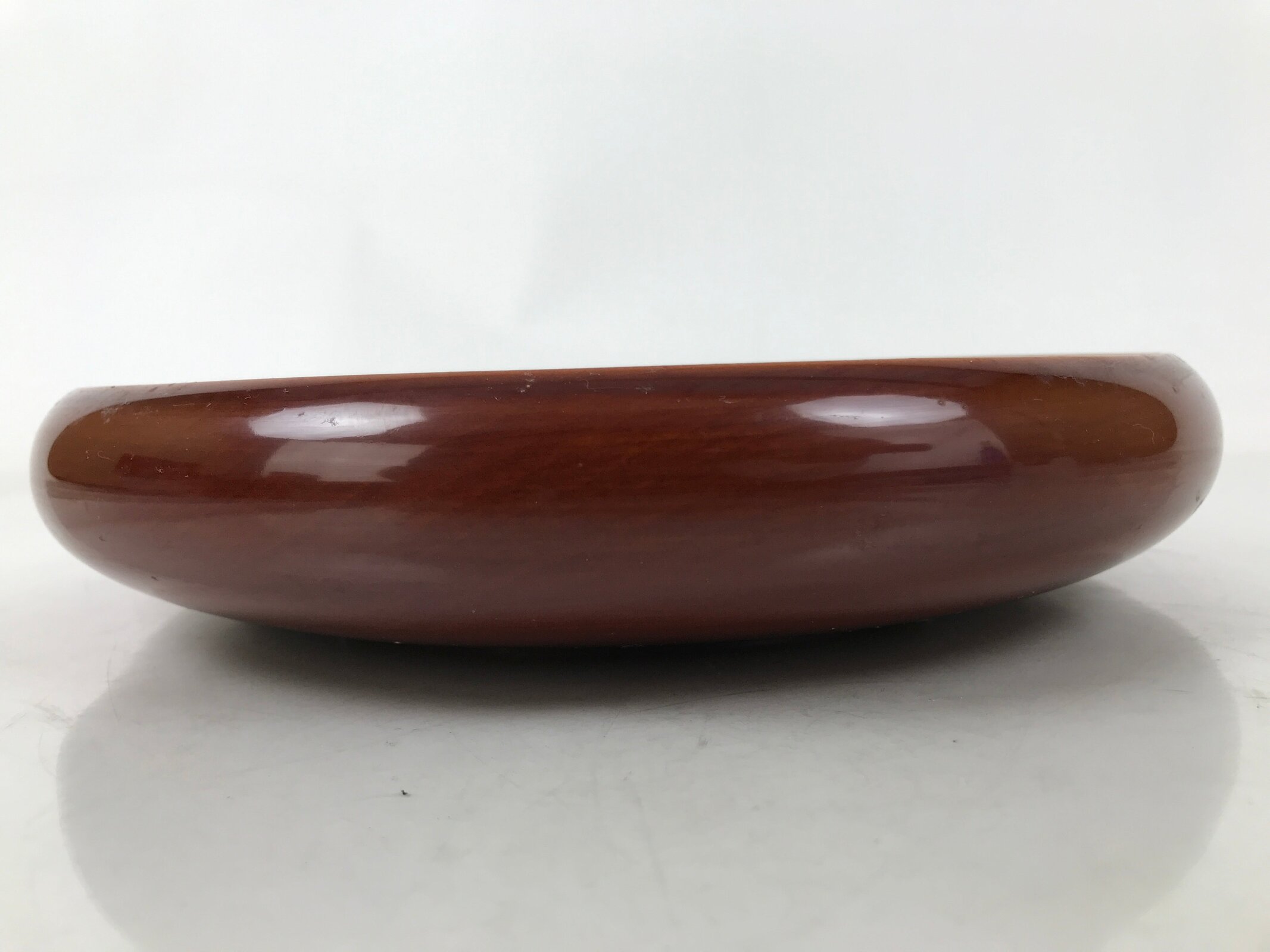 Japanese Lacquer Wooden Kashiki Snack Bowl Shunkei-Nuri Kashibachi Brown LWB116