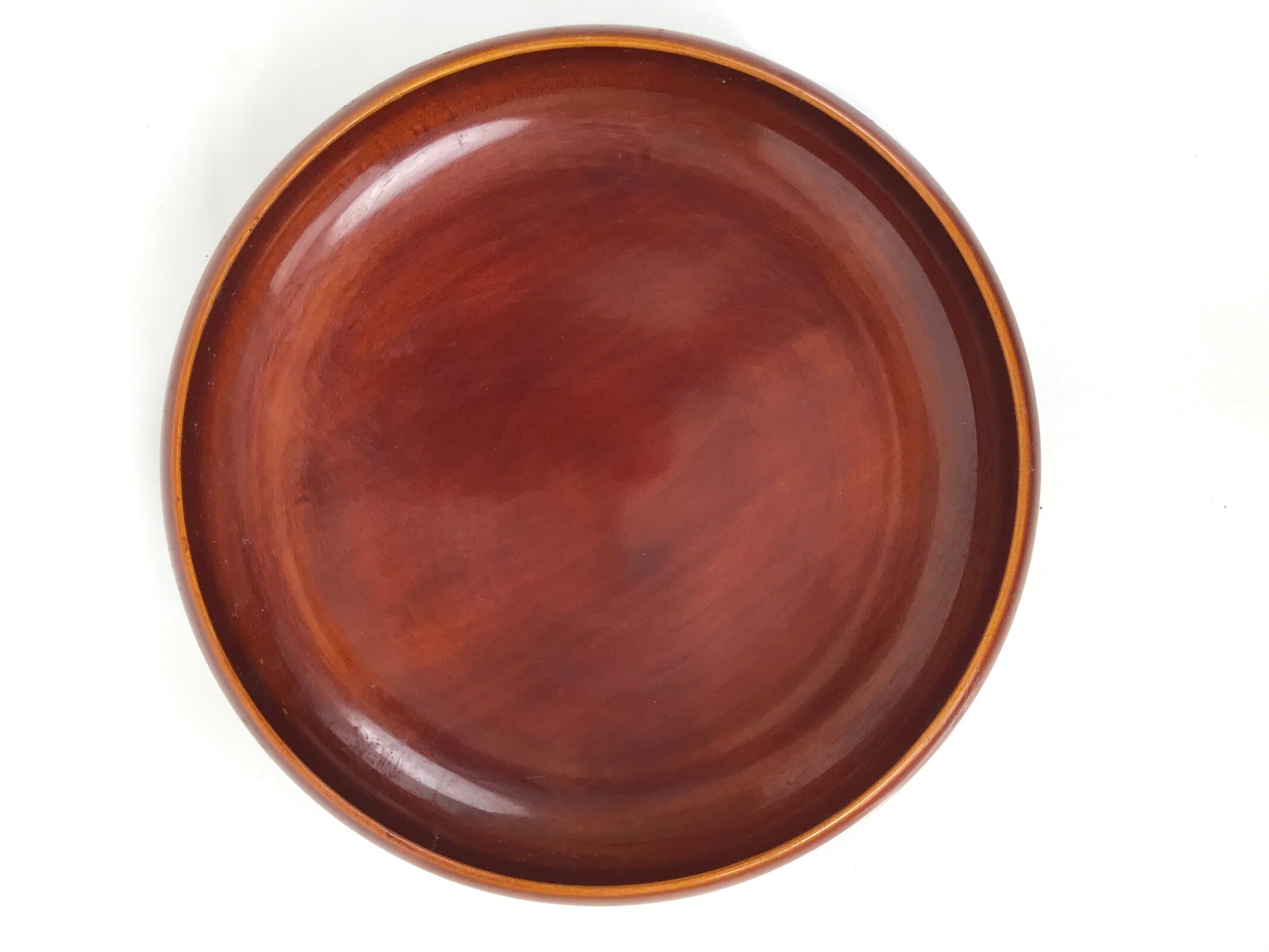 Japanese Lacquer Wooden Kashiki Snack Bowl Shunkei-Nuri Kashibachi Brown LWB116