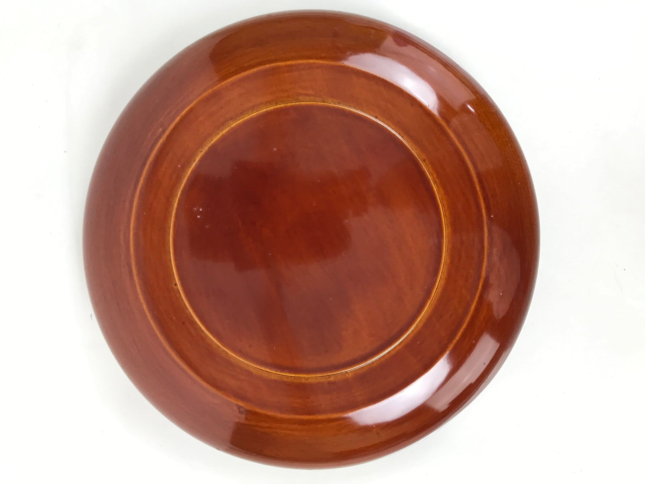 Japanese Lacquer Wooden Kashiki Snack Bowl Shunkei-Nuri Kashibachi Brown LWB116