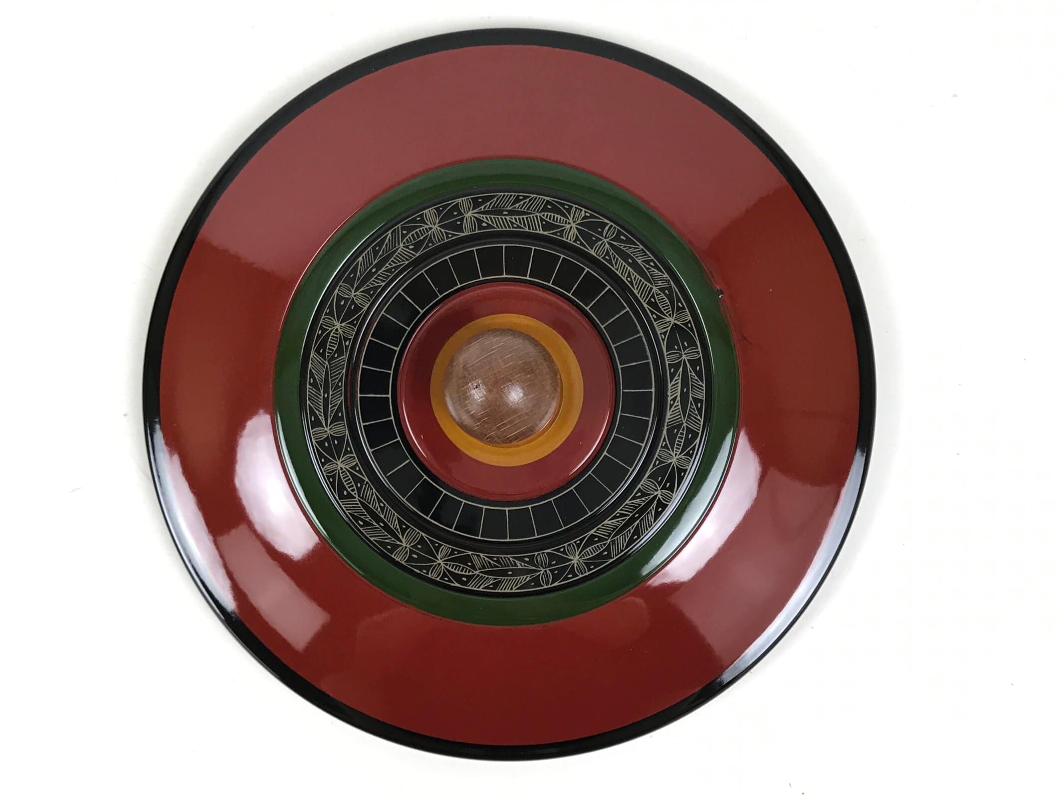 Japanese Lacquer Wooden Lidded Bowl Kashiki Vtg Red Tea Ceremony w/Box LWB132