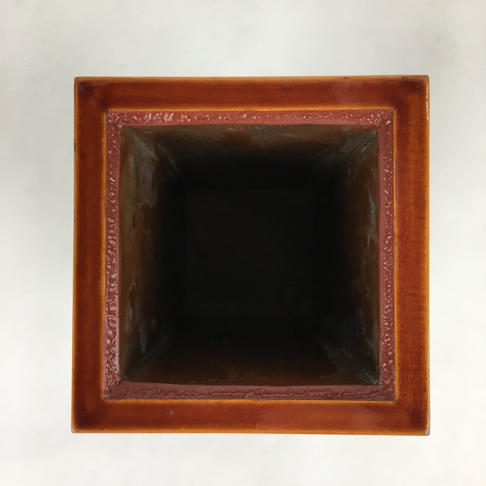 Japanese Lacquered Flower Vase Vtg Wooden Shunkei-nuri Ikebana Kabin FV980