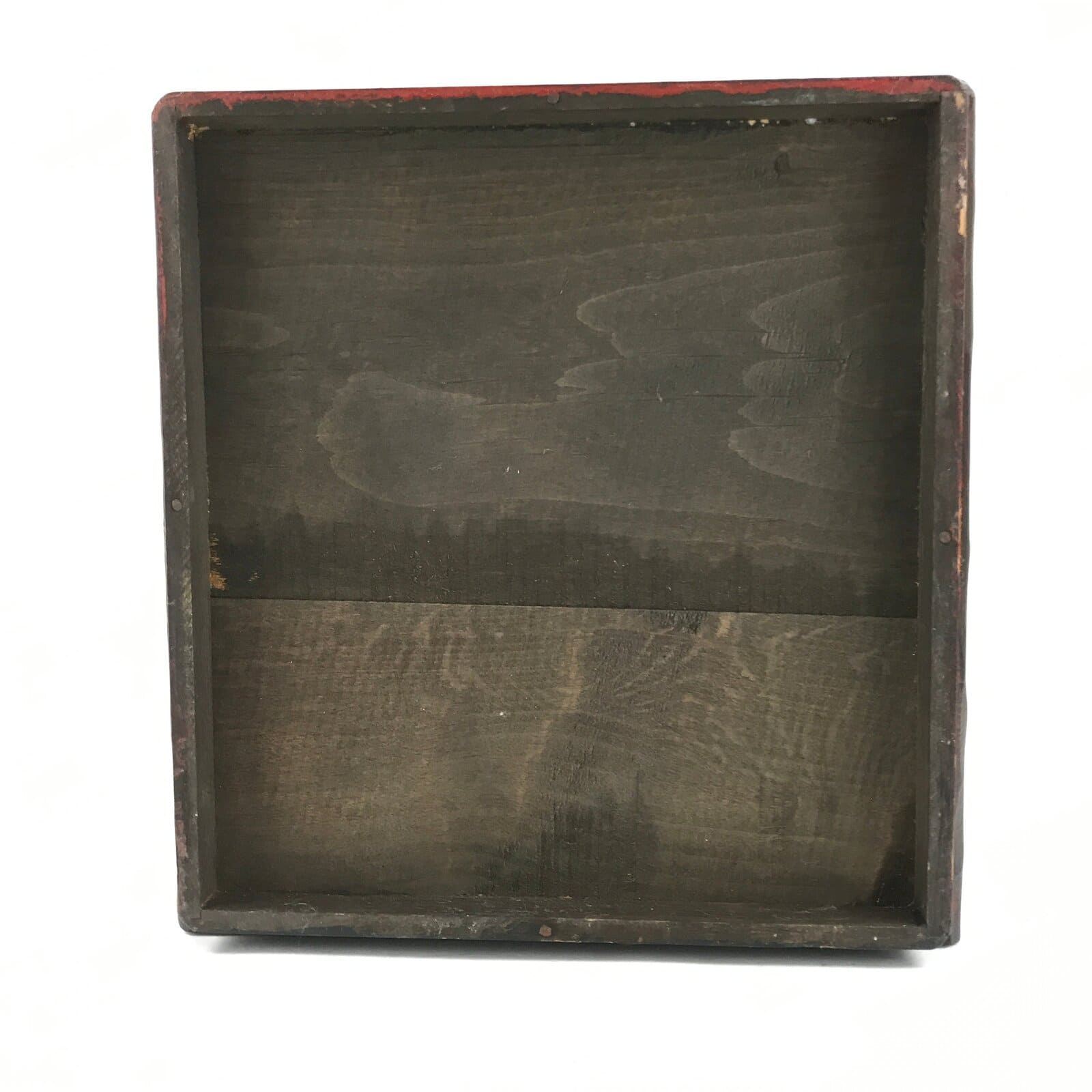 Japanese Lacquered Kamakurabori Wooden Tansu Chest Vtg Haribako Red Black T395