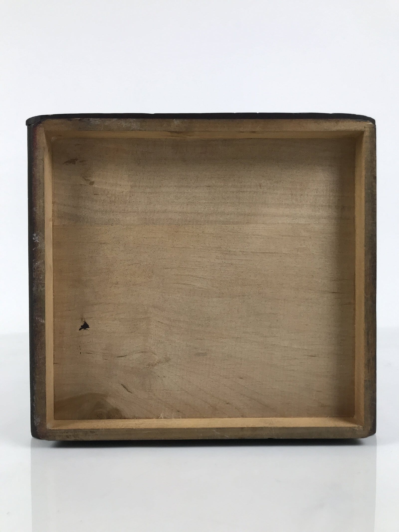 Japanese Lacquered Kamakurabori Wooden Tansu Chest Vtg Haribako Red Black T419