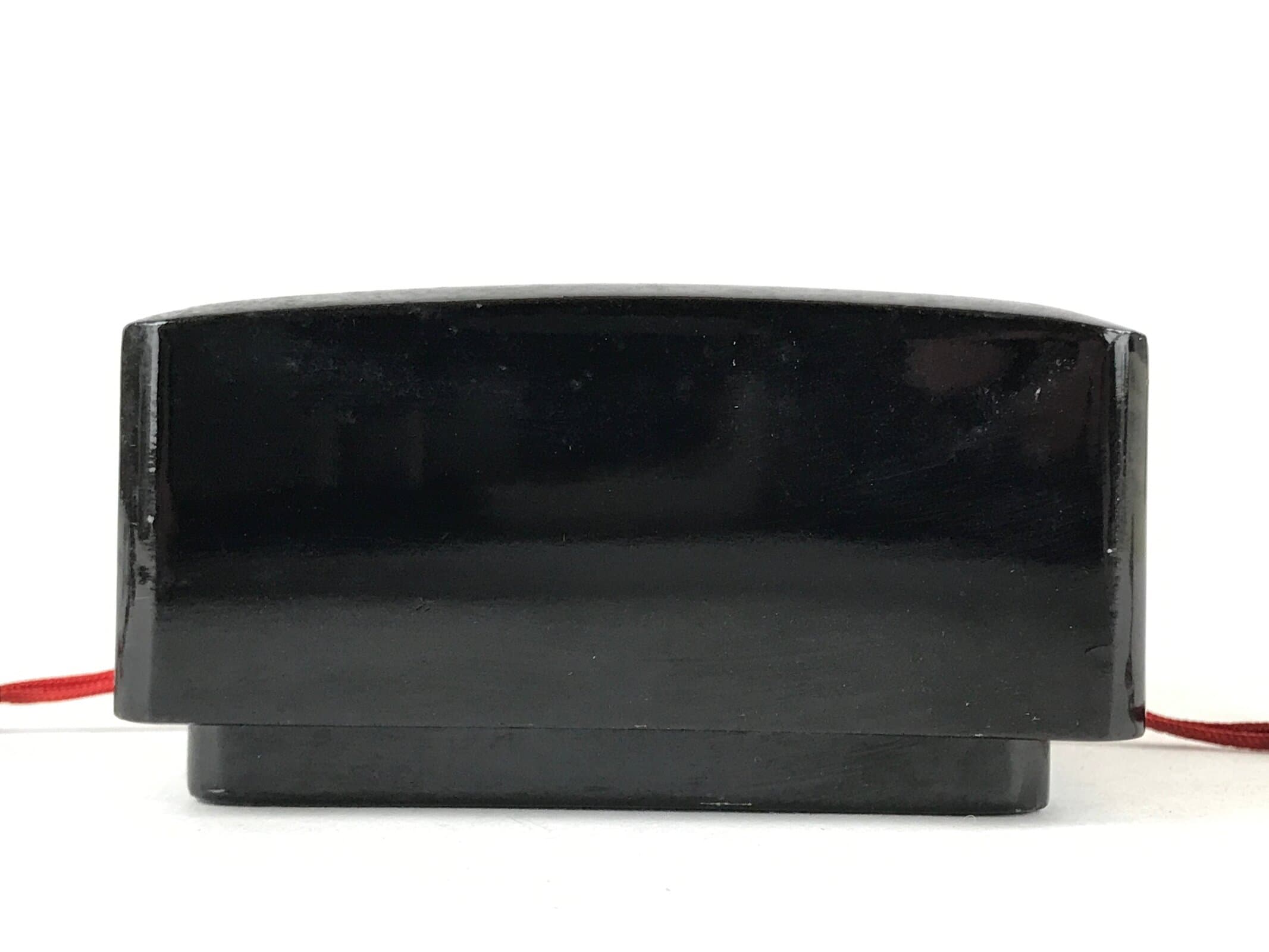 Japanese Lacquered Lidded Box Vtg Tassels Kagi Menjobako Washi Paper Lined L118