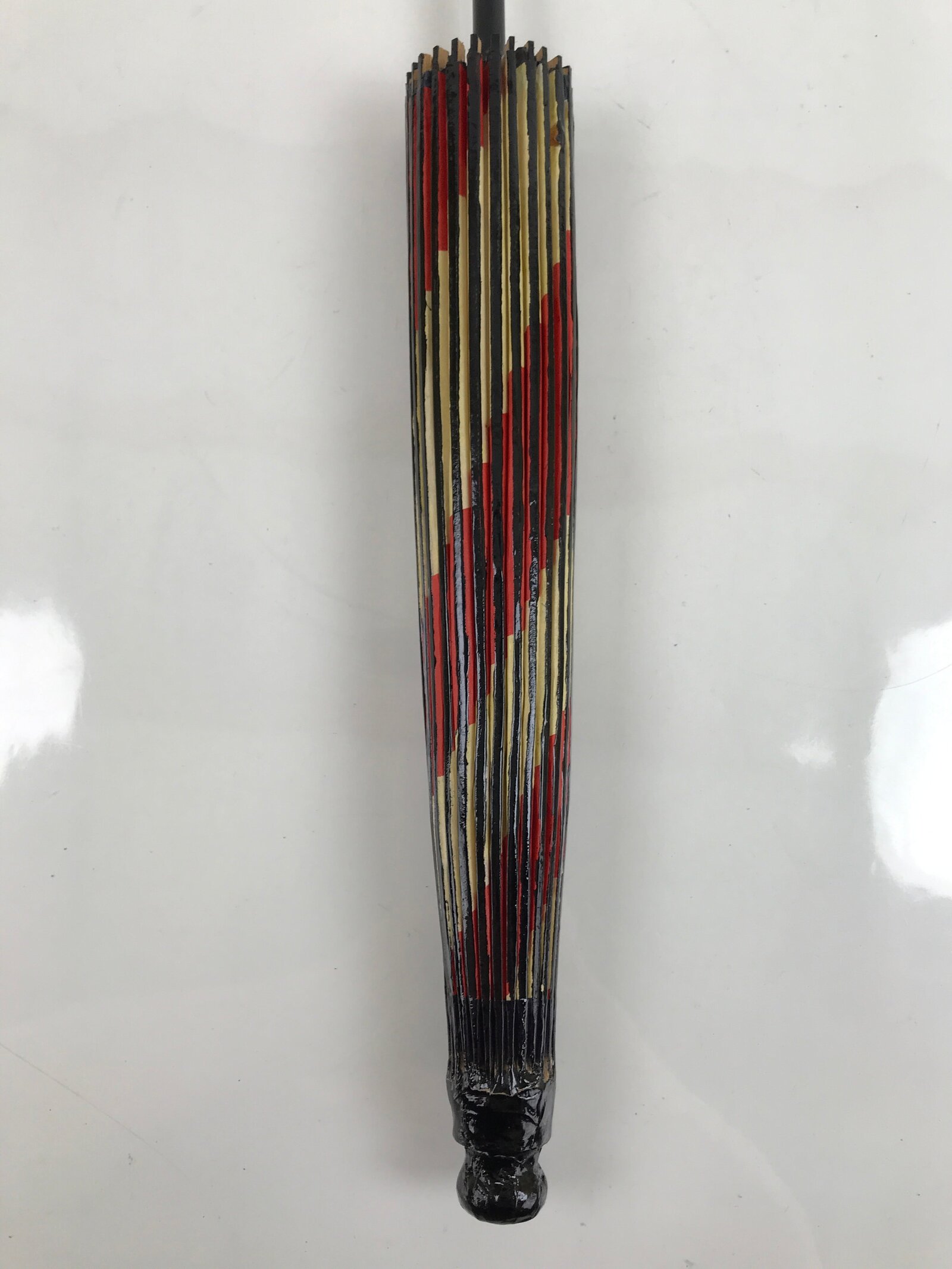 Japanese Lacquered Umbrella Parasol Vtg Wagasa Maigasa Geisha Paper Red JK746