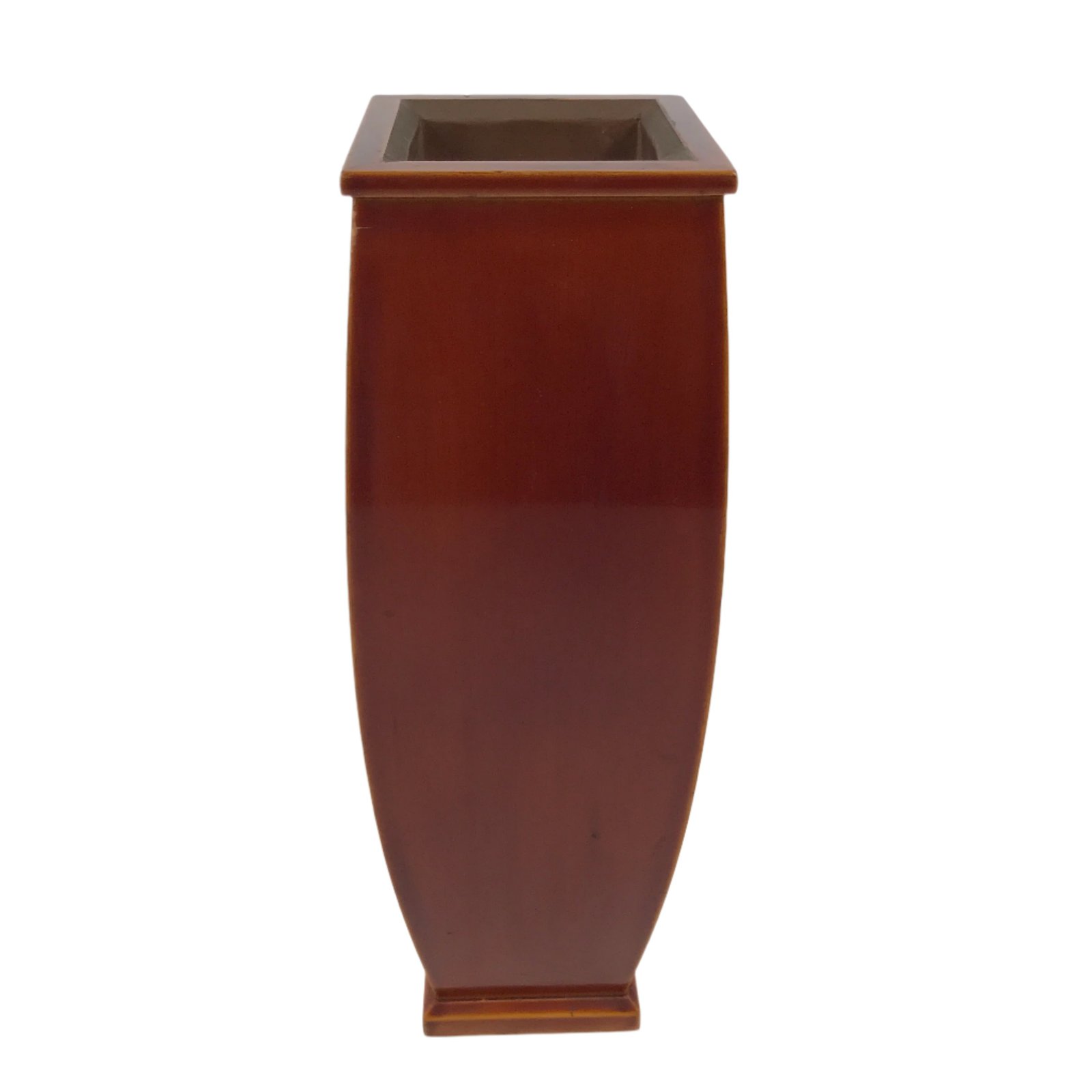 Japanese Lacquered Wood Flower Vase Vtg Kabin Ikebana Arrangement Shunkei FK184