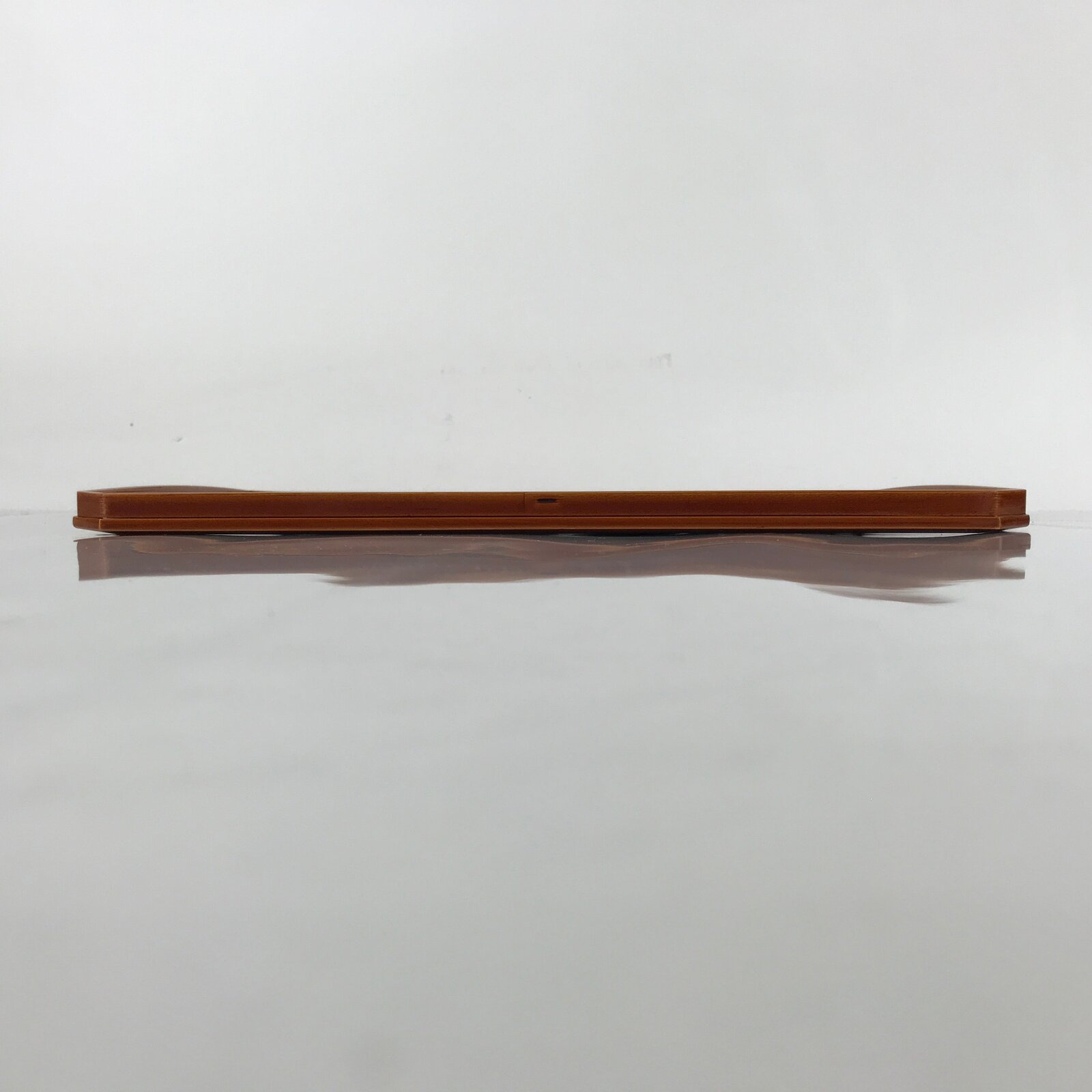 Japanese Lacquered Wood Serving Tray Vtg Hida Shunkei Obon Rectangle Brown L170