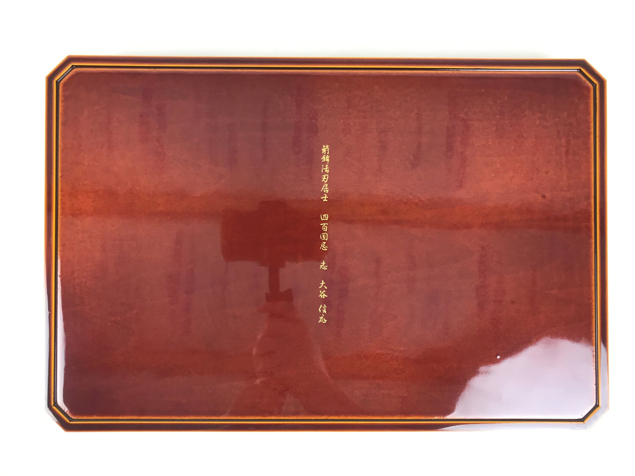 Japanese Lacquered Wood Serving Tray Vtg Hida Shunkei Rectangle Brown LWB138