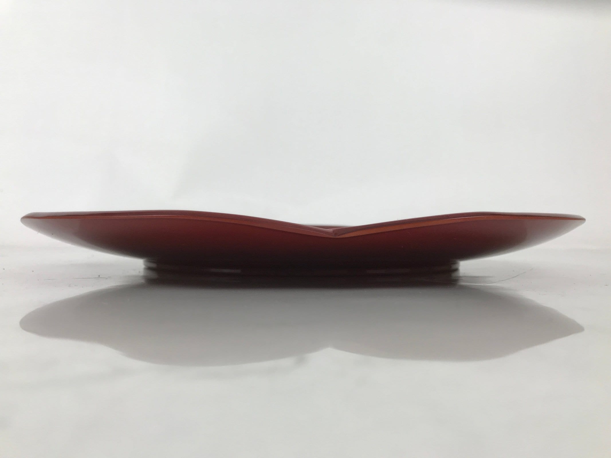 Japanese Lacquered Wood Serving Tray Vtg Kishu Shunkei Plum Blossom Brown LWB121