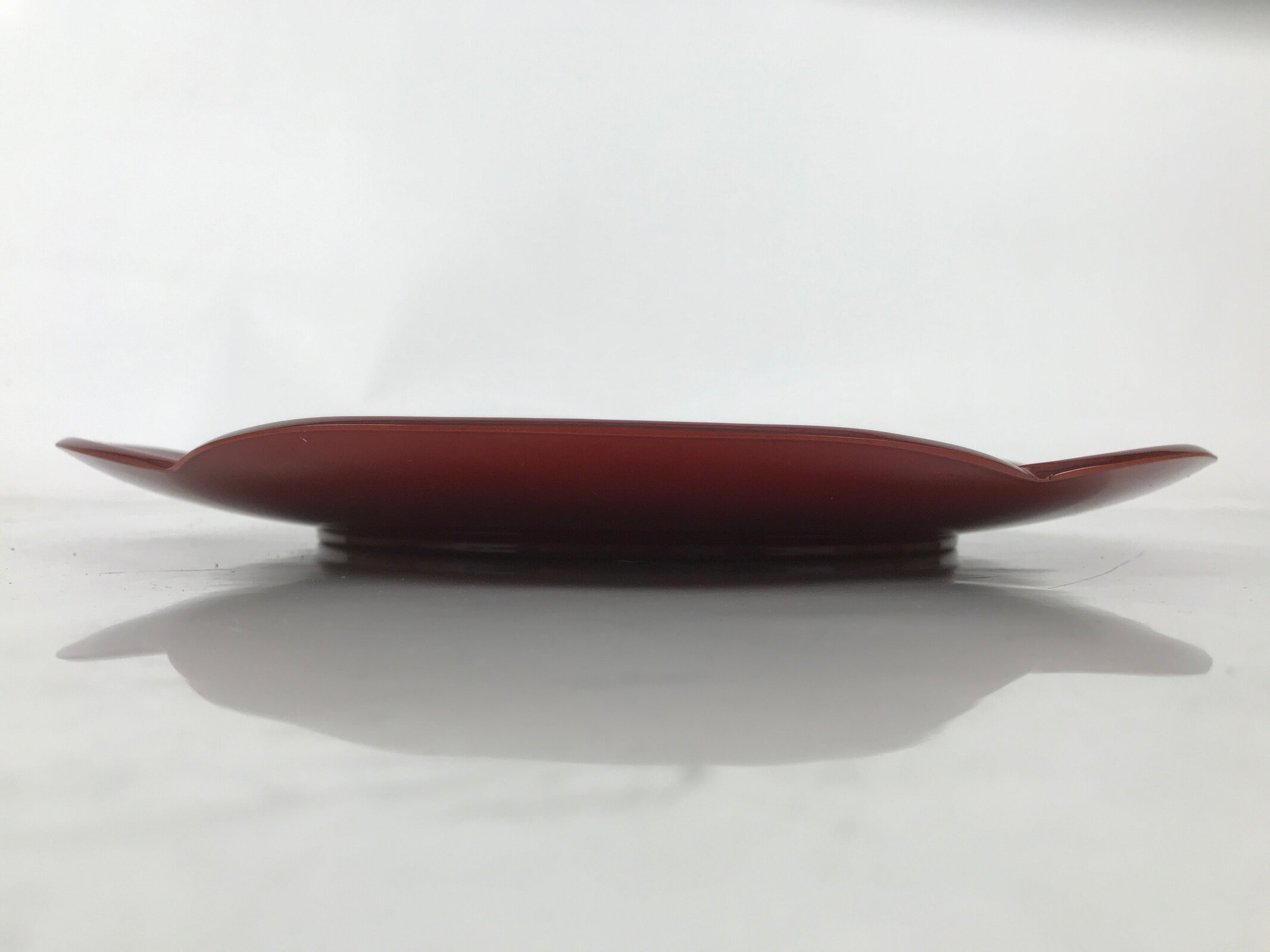 Japanese Lacquered Wood Serving Tray Vtg Kishu Shunkei Plum Blossom Brown LWB121