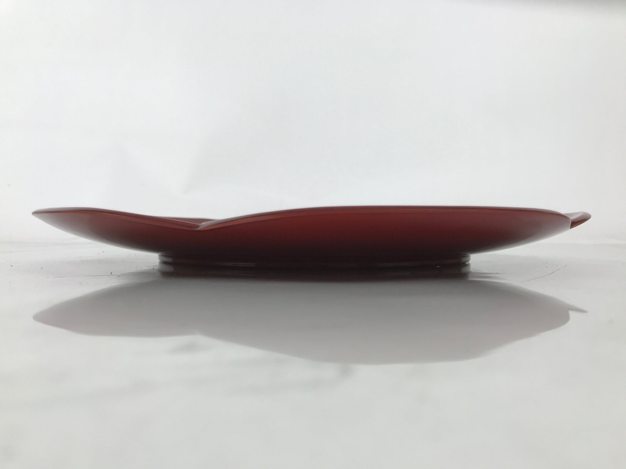 Japanese Lacquered Wood Serving Tray Vtg Kishu Shunkei Plum Blossom Brown LWB121