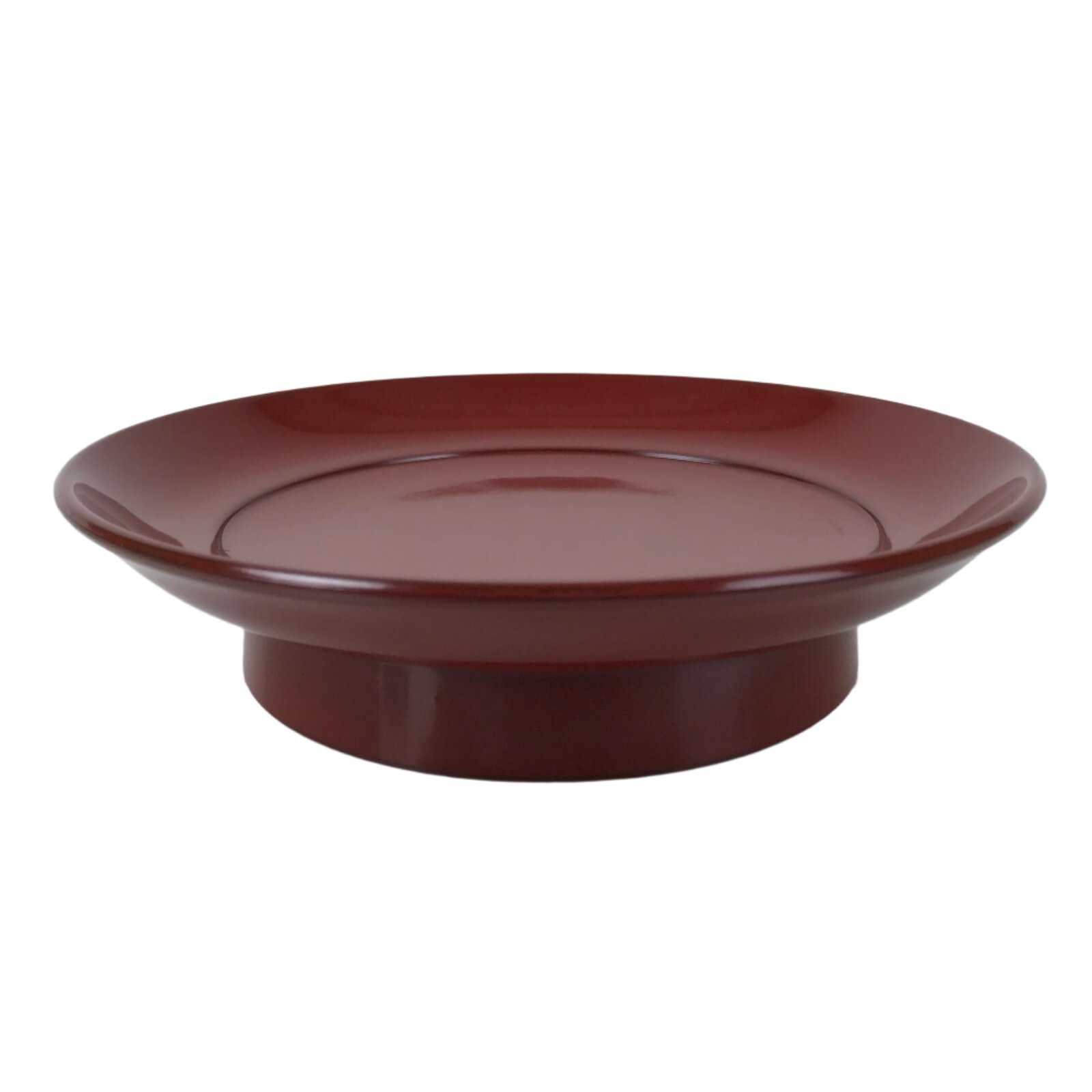 Japanese Lacquered Wood Small Plate Vtg Meimeizara Red Echizen-Nuri Round L398