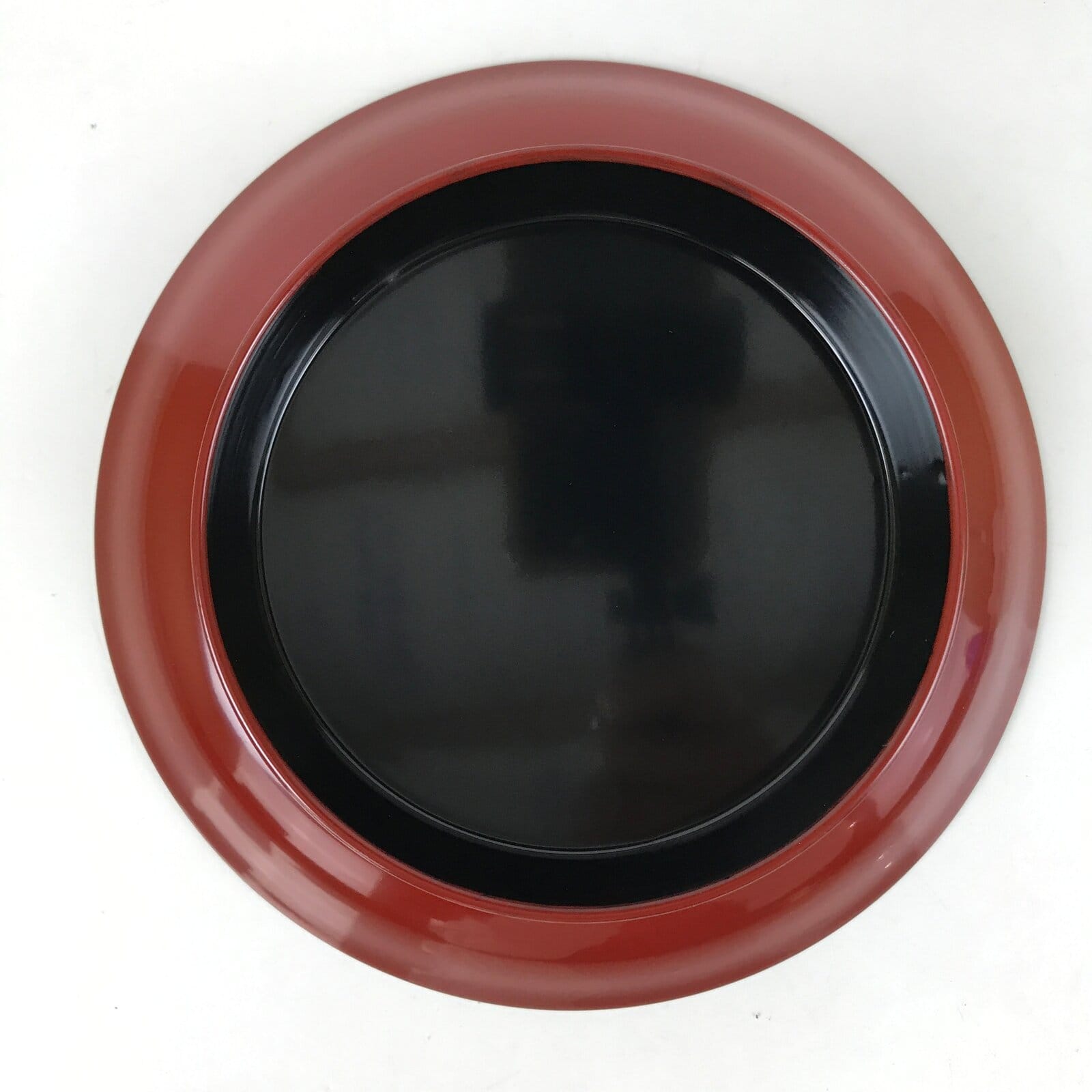 Japanese Lacquered Wood Small Plate Vtg Meimeizara Red Echizen-Nuri Round L398