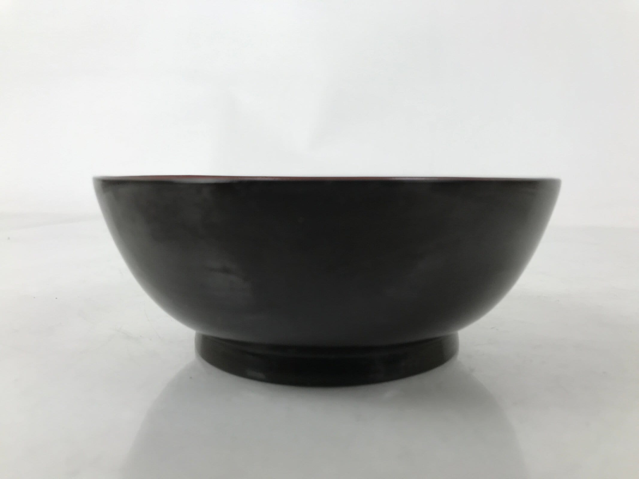 Japanese Lacquered Wooden Bowl Nimonowan Vtg Red Black Owan Wan Shallow LB137