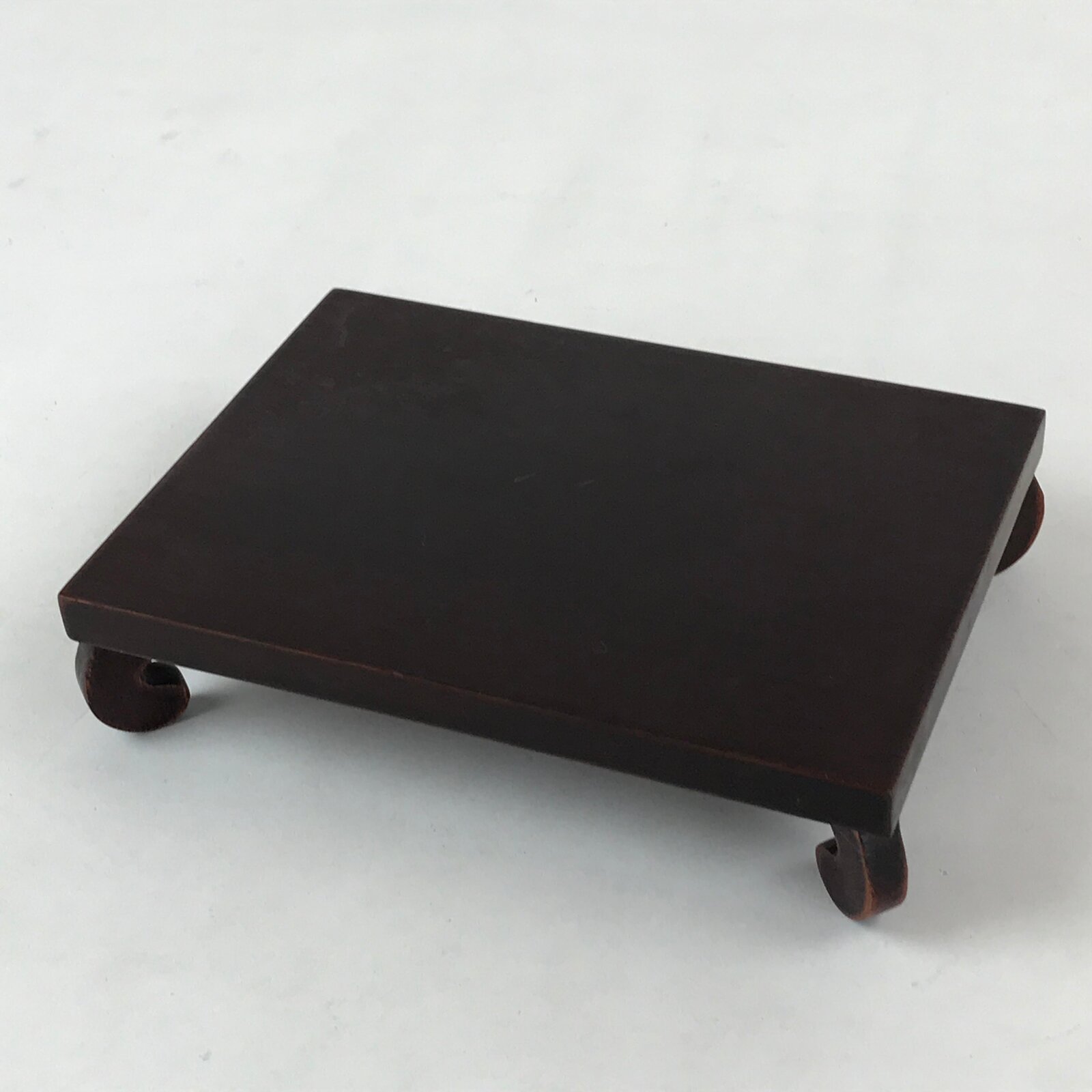 Japanese Lacquered Wooden Flower Vase Stand Vtg Kadai Board Ikebana Bonsai WT471