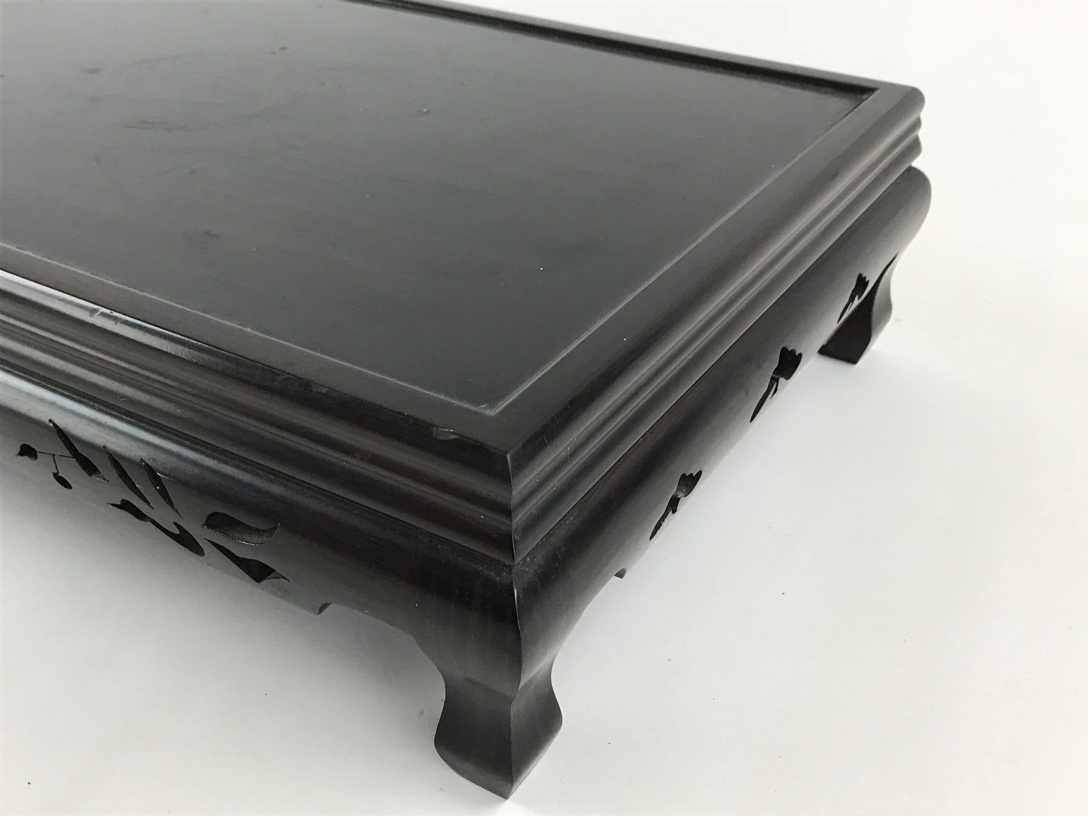 Japanese Lacquered Wooden Flower Vase Stand Vtg Kadai Ikebana Bonsai WT447