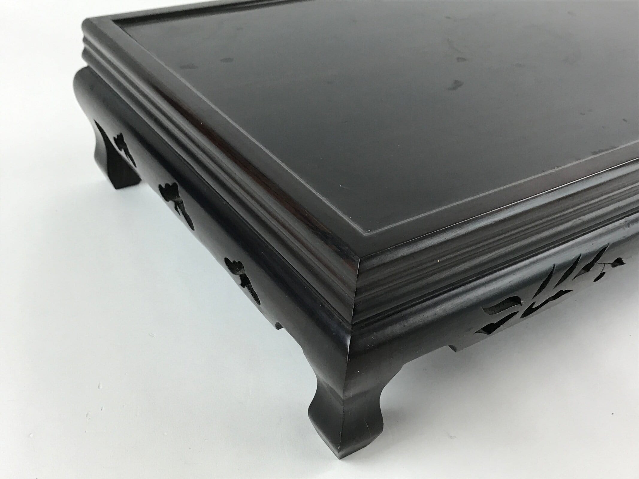 Japanese Lacquered Wooden Flower Vase Stand Vtg Kadai Ikebana Bonsai WT447