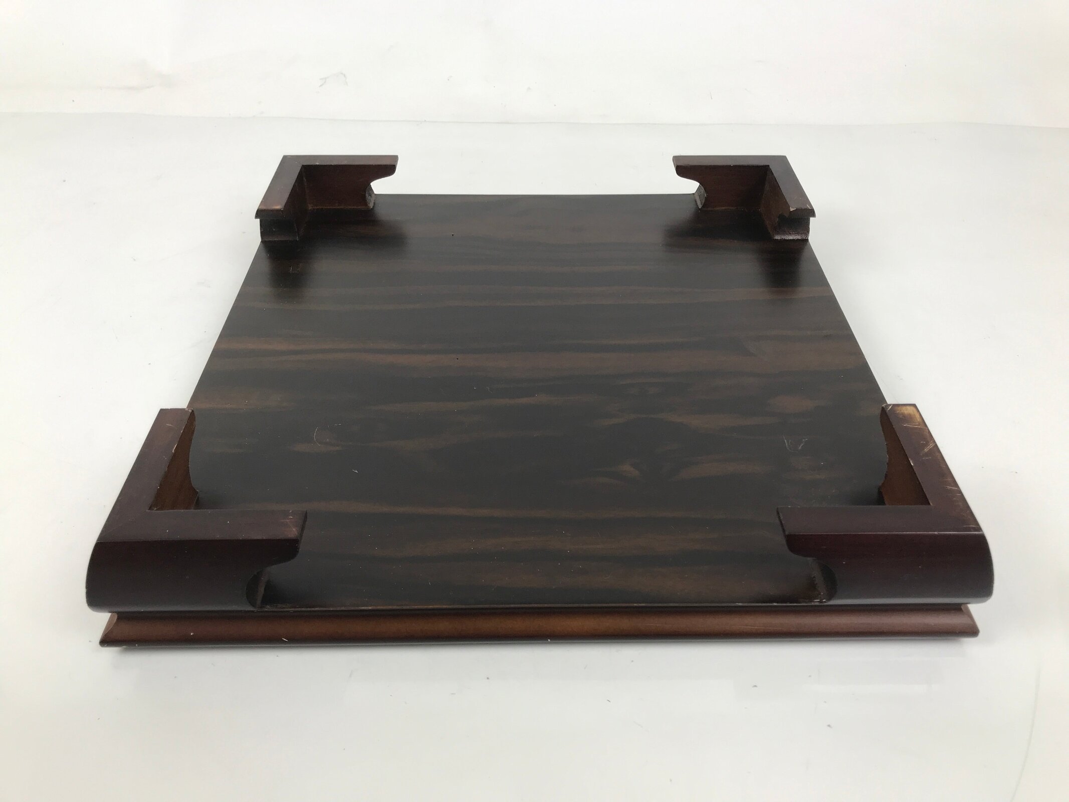 Japanese Lacquered Wooden Flower Vase Stand Vtg Kadai Ikebana Bonsai WT563