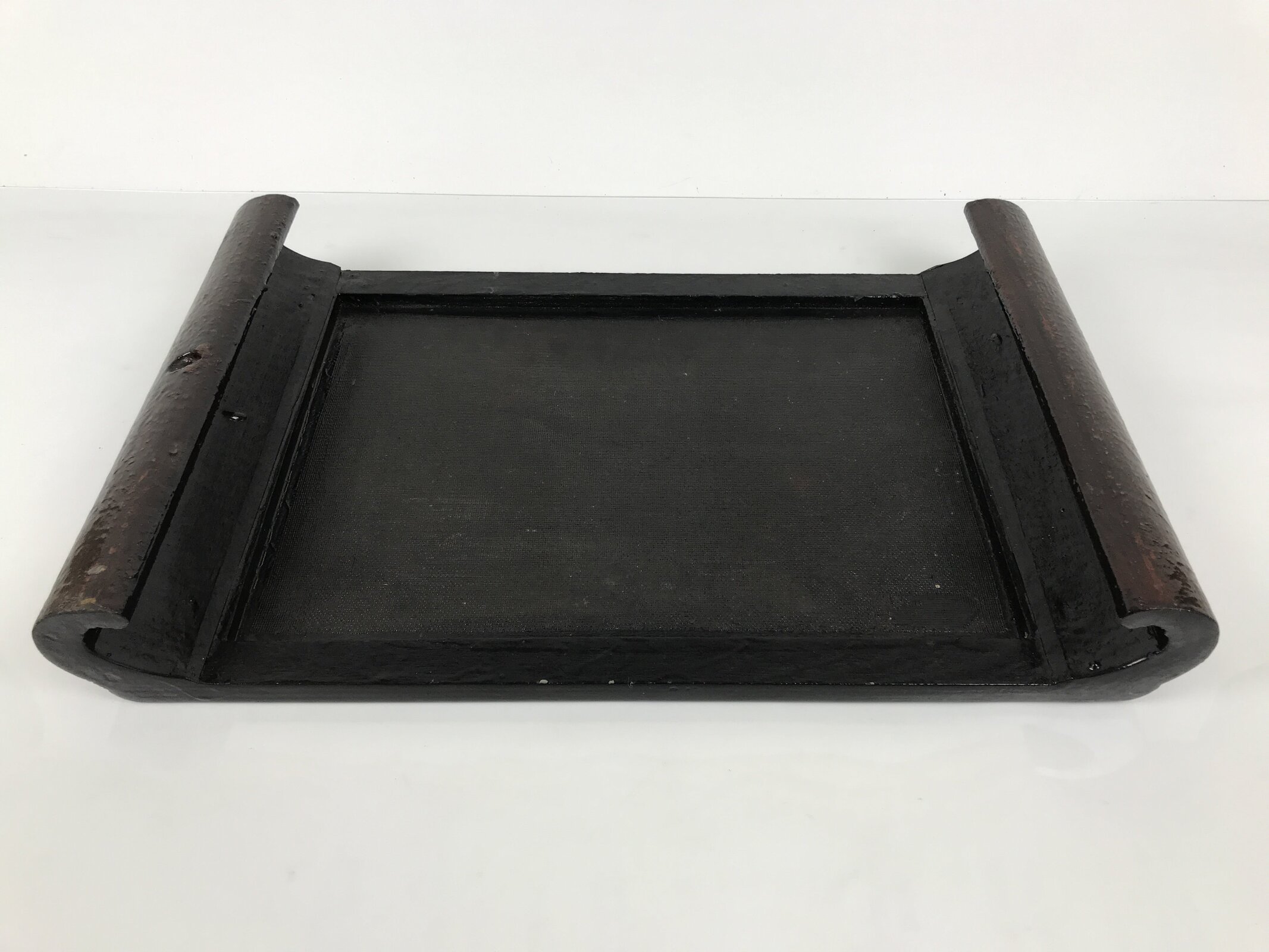 Japanese Lacquered Wooden Flower Vase Stand Vtg Wakasa Nuri Kadai Ikebana WT580