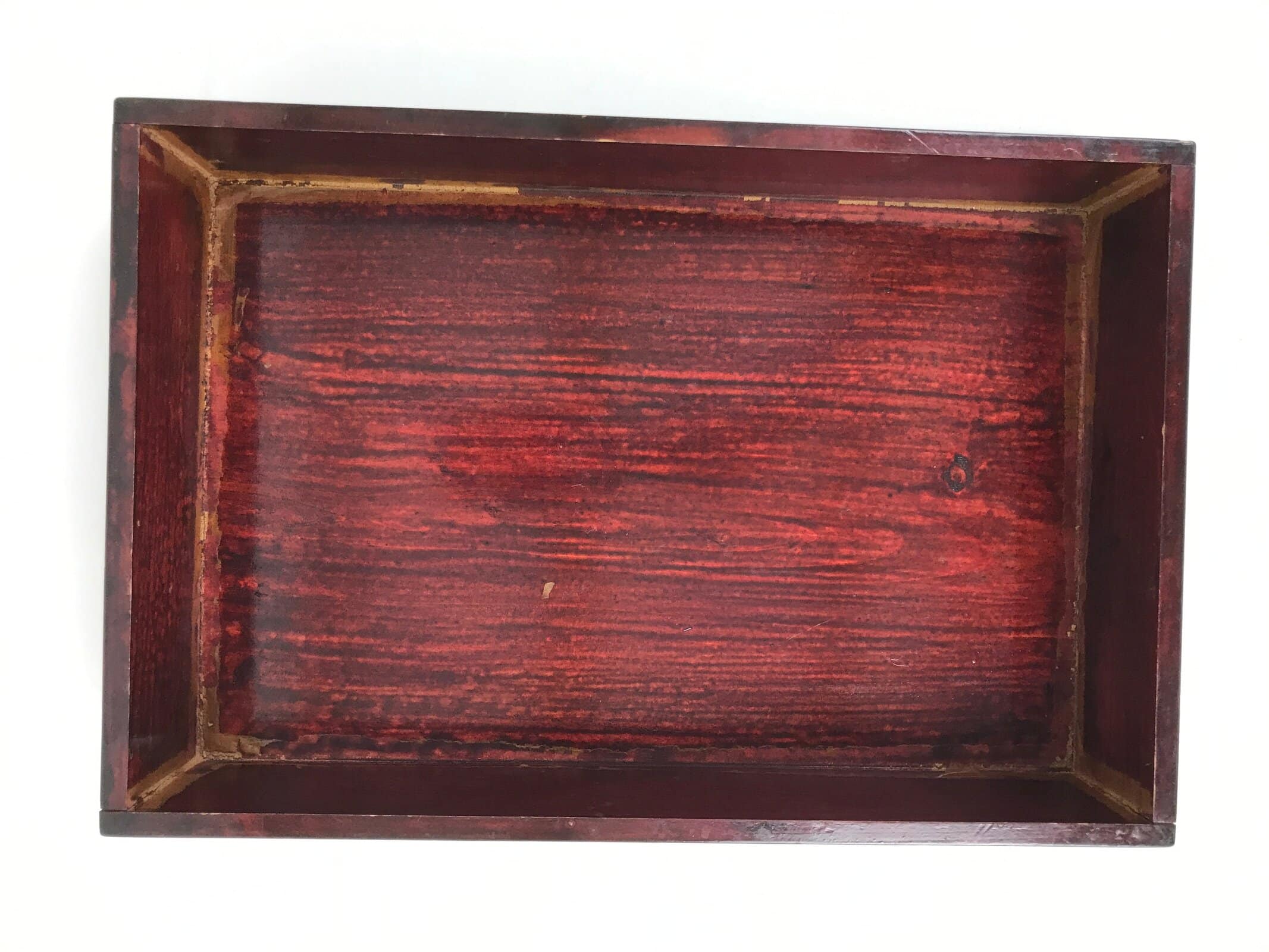 Japanese Lacquered Wooden Jubako Storage Box Vtg Lid Two Tier Bento Brown FB90