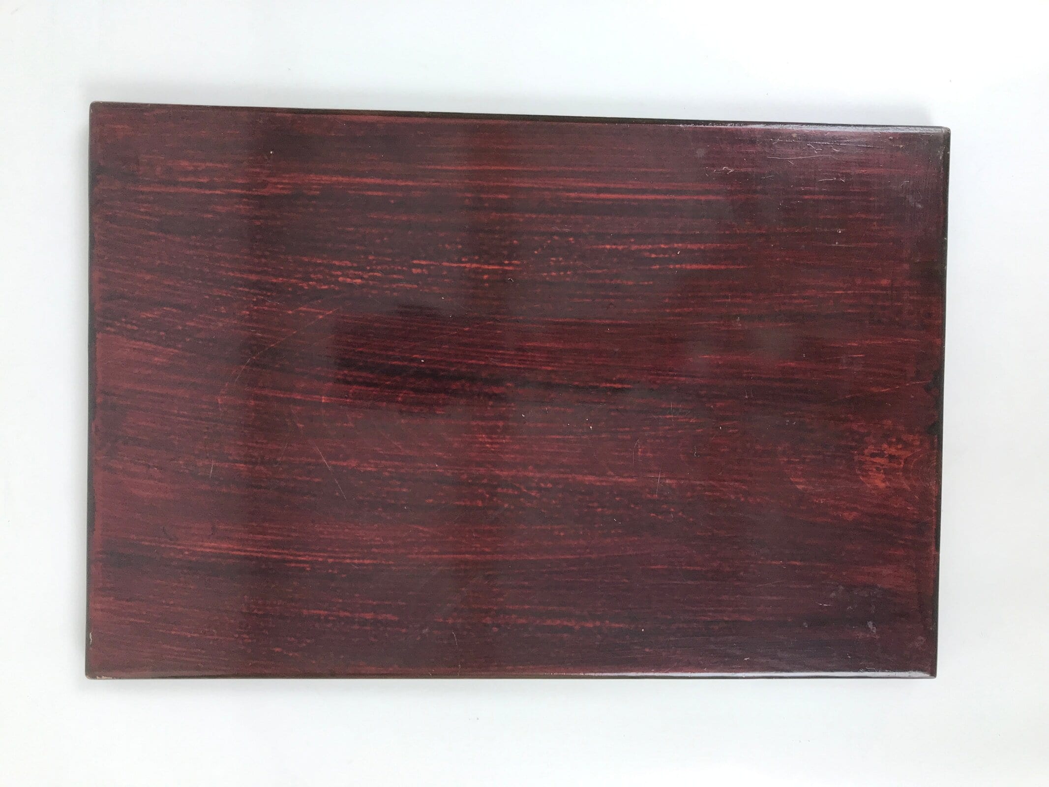 Japanese Lacquered Wooden Jubako Storage Box Vtg Lid Two Tier Bento Brown FB90