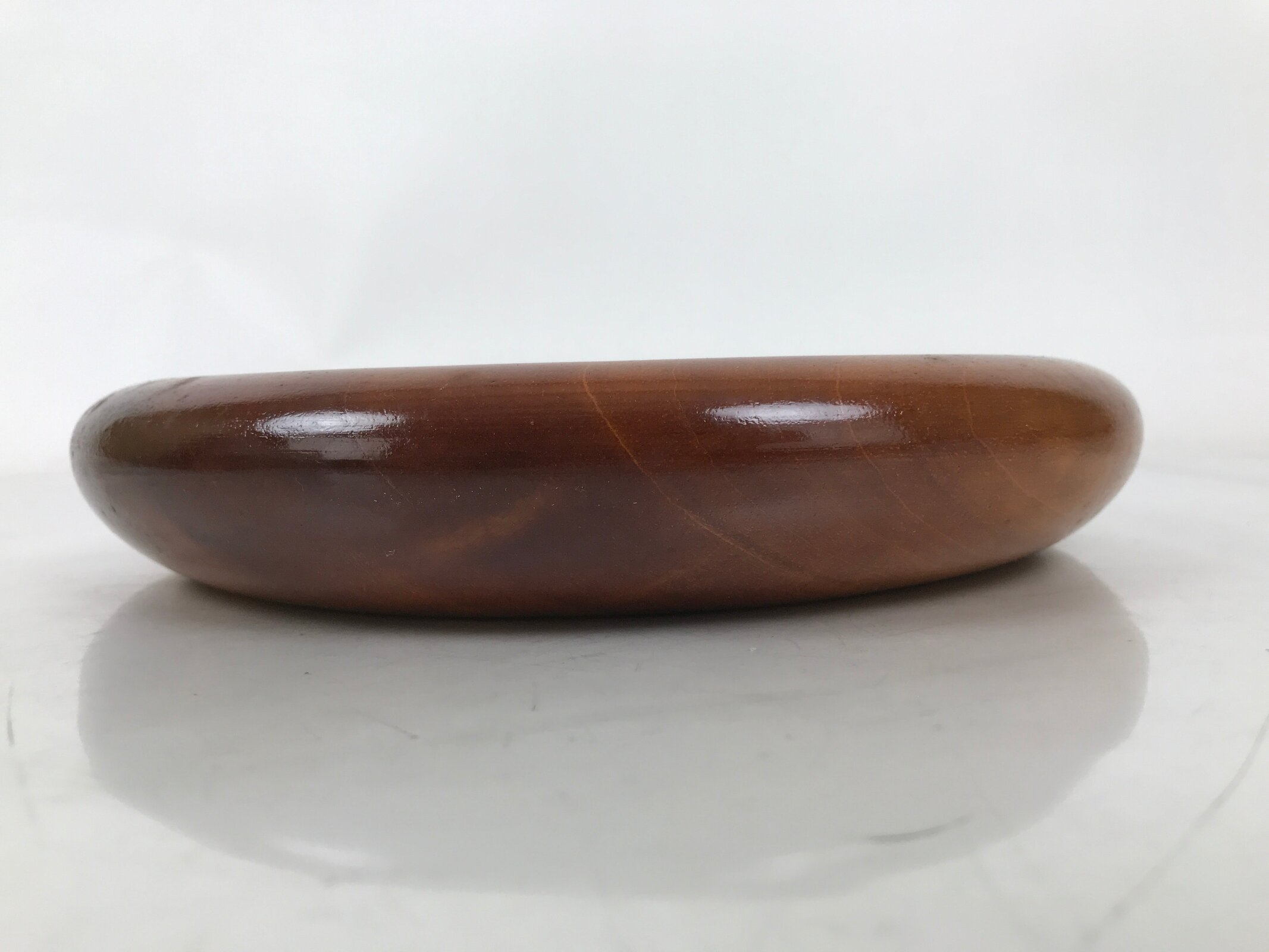 Japanese Lacquered Wooden Kashiki Snack Bowl Kashibachi Brown Grain LWB125