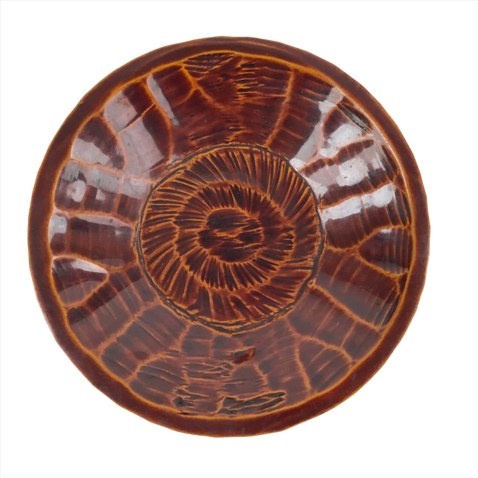 Japanese Lacquered Wooden Kashiki Snack Bowl Vtg Shunkei-Nuri Kashibachi L148