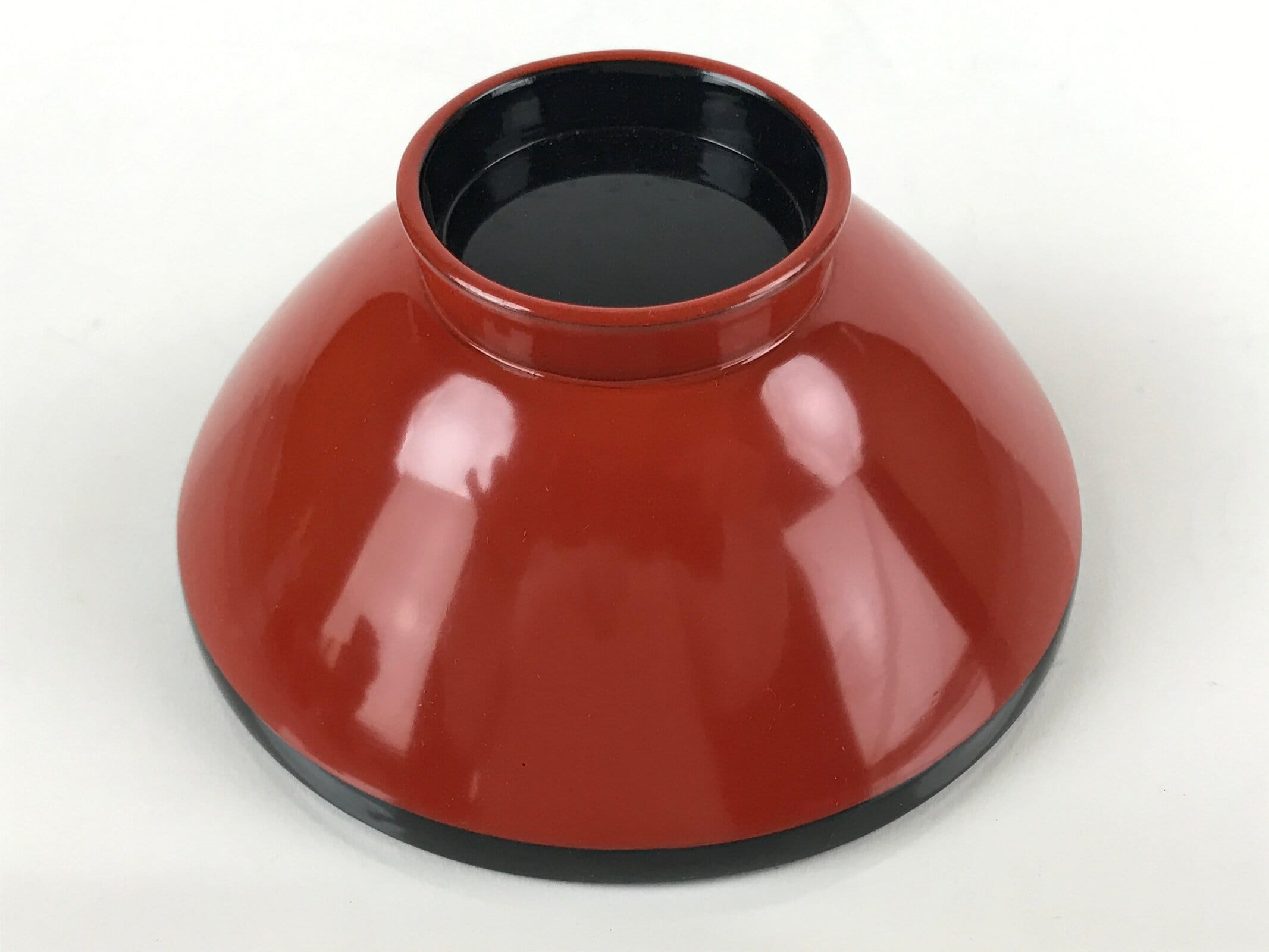 Japanese Lacquered Wooden Lidded Bowl Nimonowan Vtg Makie Red Black LB110