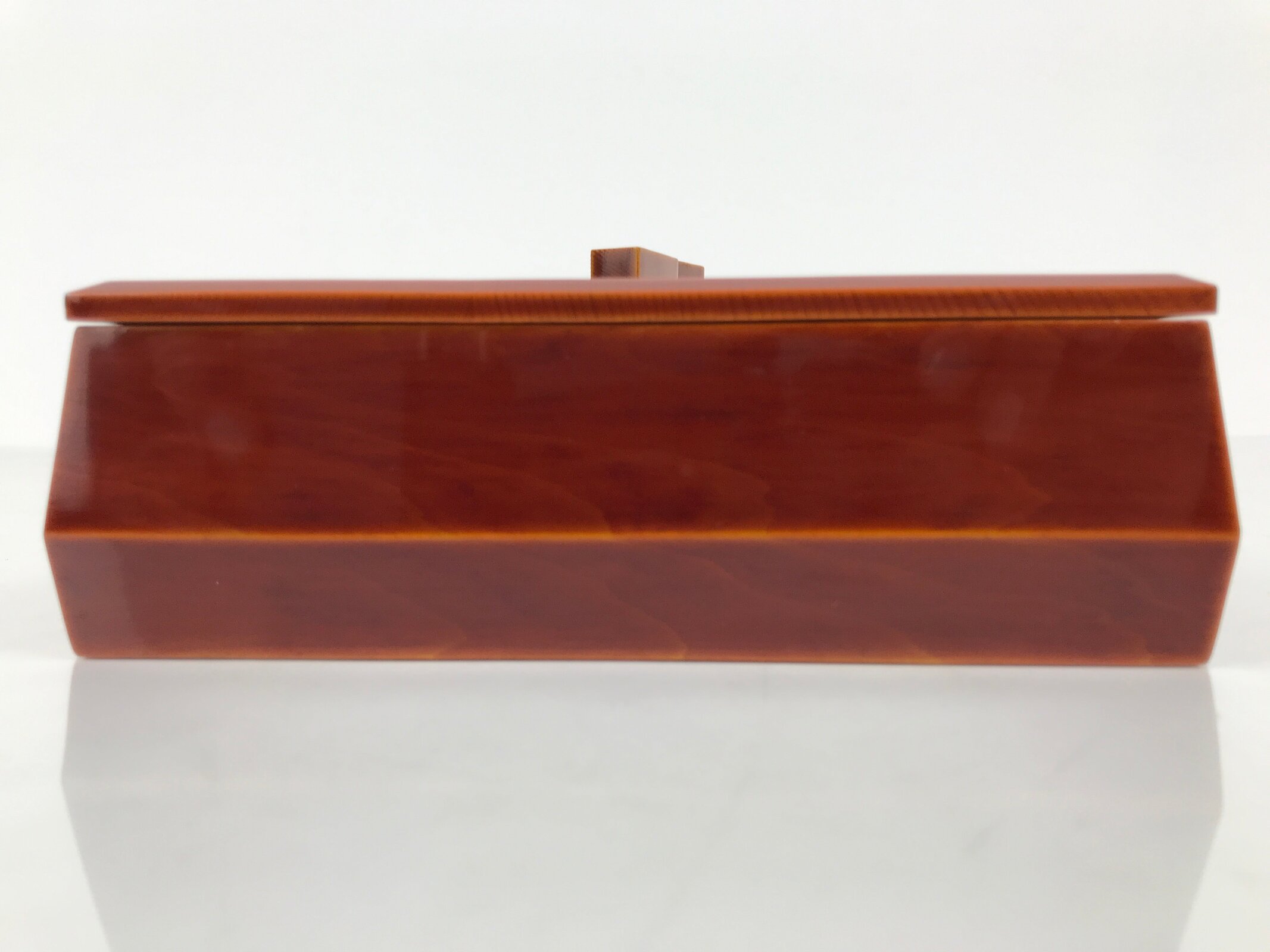 Japanese Lacquered Wooden Lunch Box Bento Hida Shunkei Vtg Brown Jubako LWB180