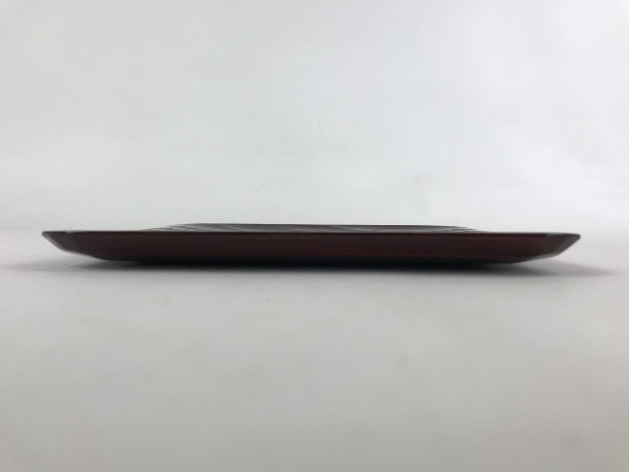 Japanese Lacquered Wooden Meimeizara Square Plate Vtg Sara Carved Pattern L44