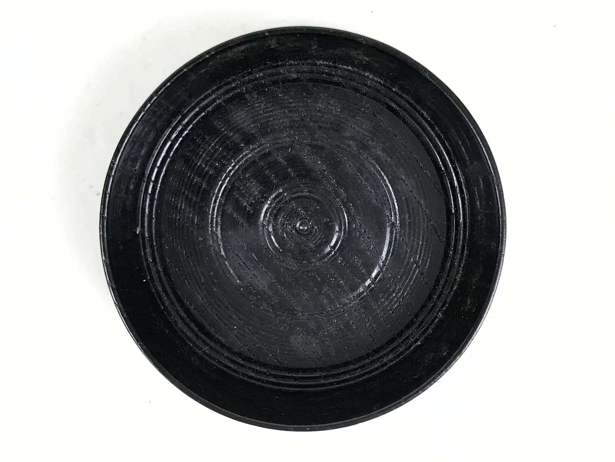 Japanese Lacquered Wooden Sake Snack Cup Vtg Kobachi Bowl Black Gold Red L526