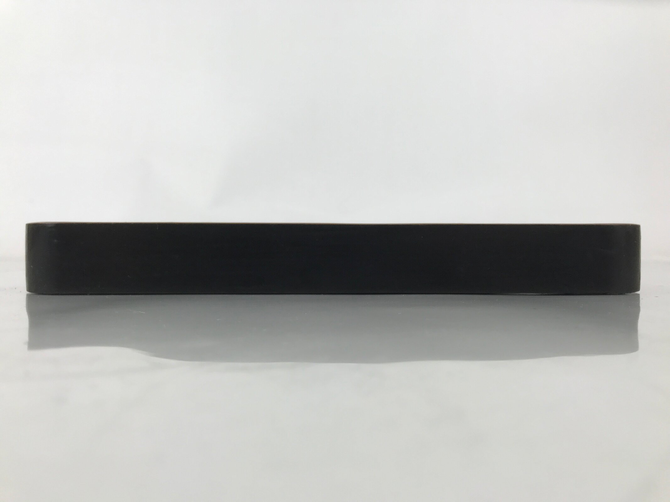 Japanese Lacquered Wooden Serving Tray Obon Vtg Square Makie Fans Black LWB123