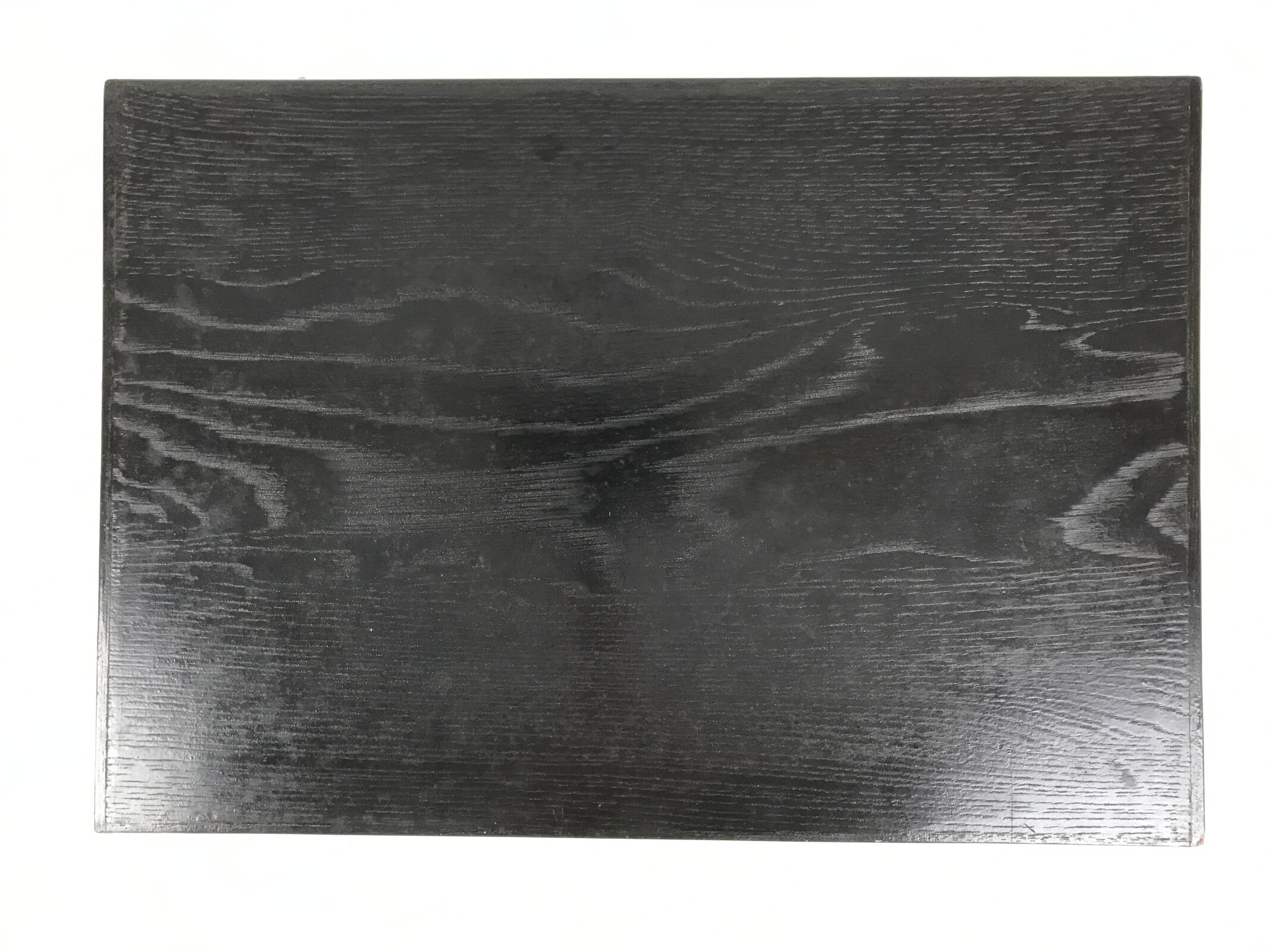 Japanese Lacquered Wooden Serving Tray Vtg Rectangle Obon Green Red Black L432