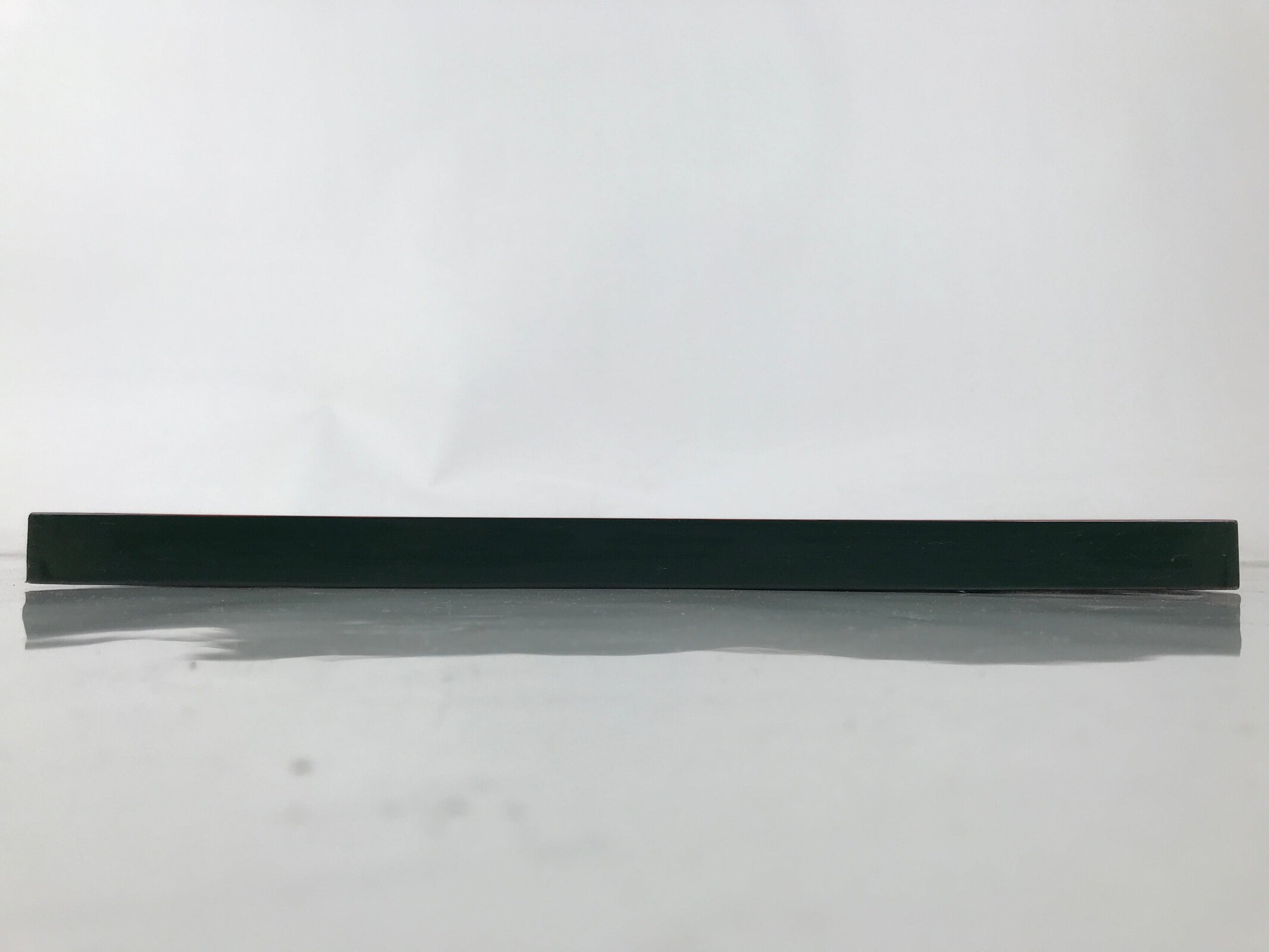 Japanese Lacquered Wooden Serving Tray Vtg Rectangle Obon Green Red Black L432