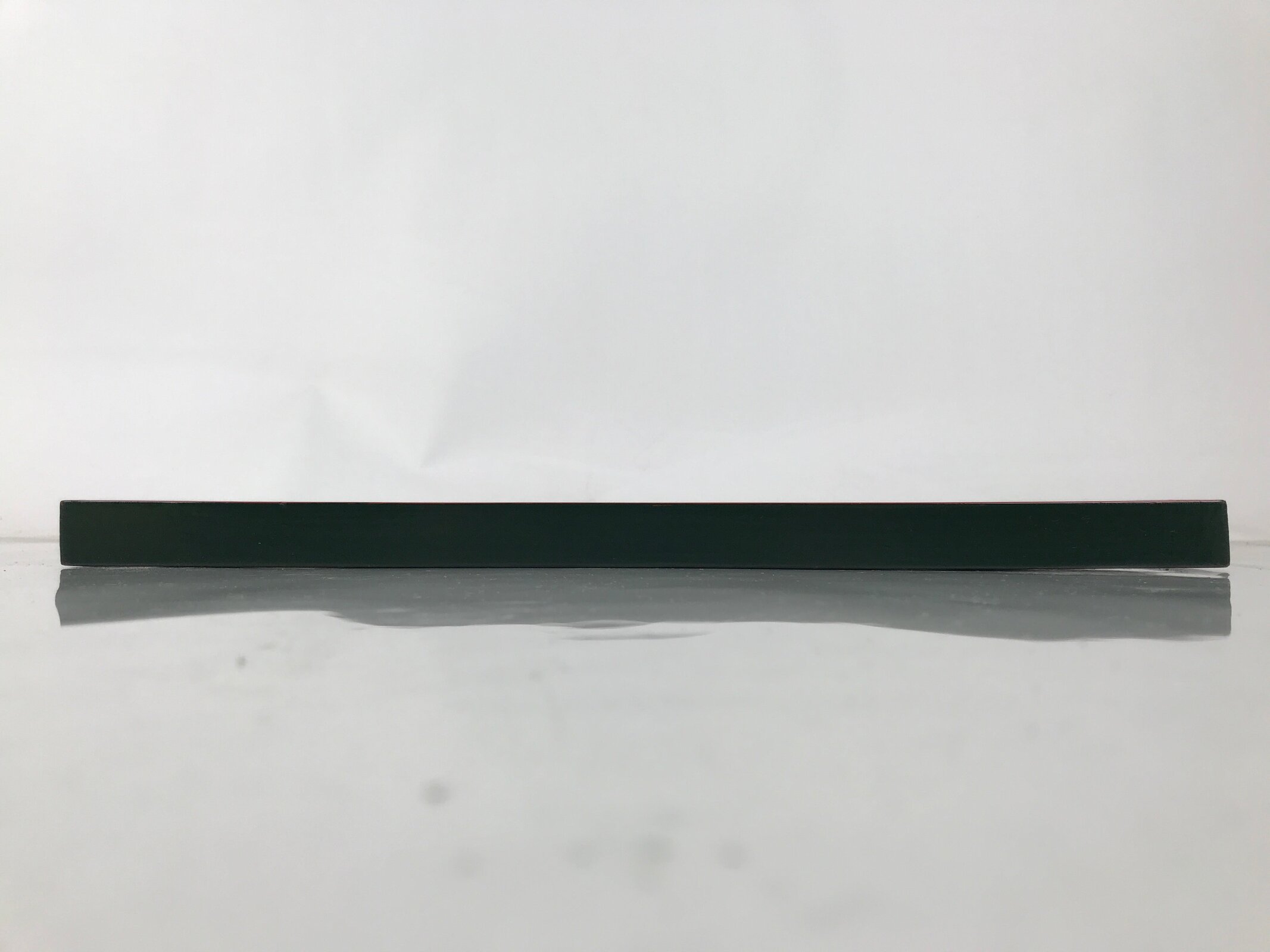 Japanese Lacquered Wooden Serving Tray Vtg Rectangle Obon Green Red Black L432