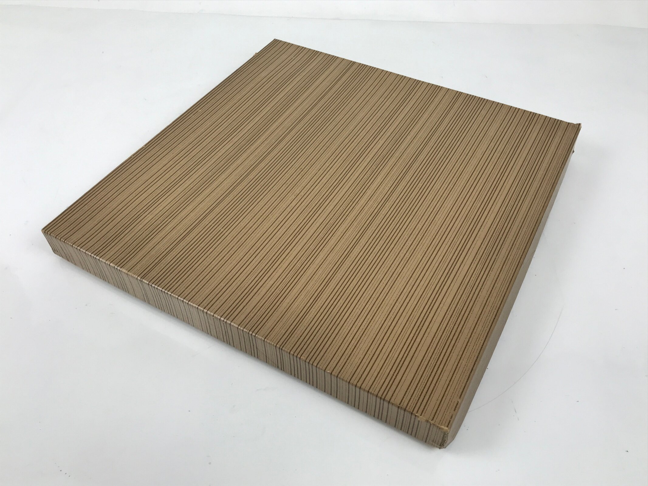 Japanese Lacquered Wooden Serving Tray Vtg Round Obon Brown Large LWB127