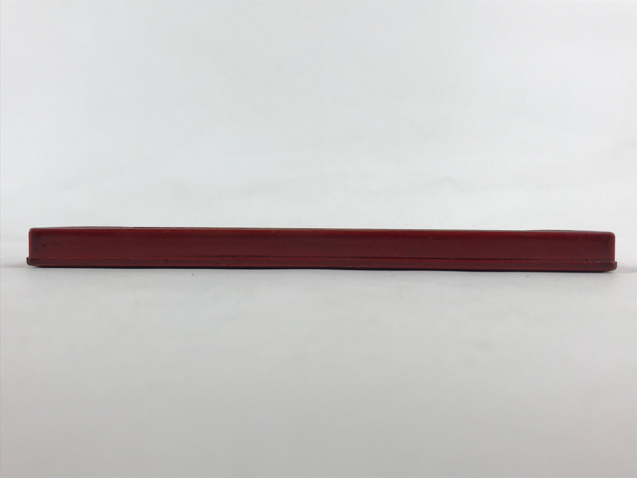 Japanese Lacquered Wooden Serving Tray Vtg Small Shunkei Nuri Obon Red UR892