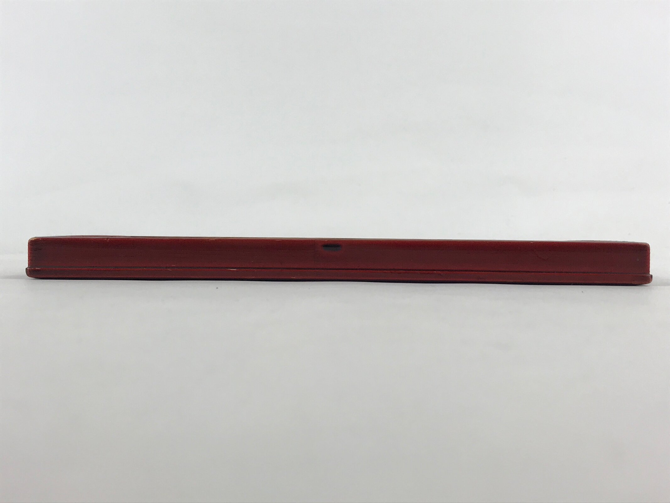 Japanese Lacquered Wooden Serving Tray Vtg Small Shunkei Nuri Obon Red UR892