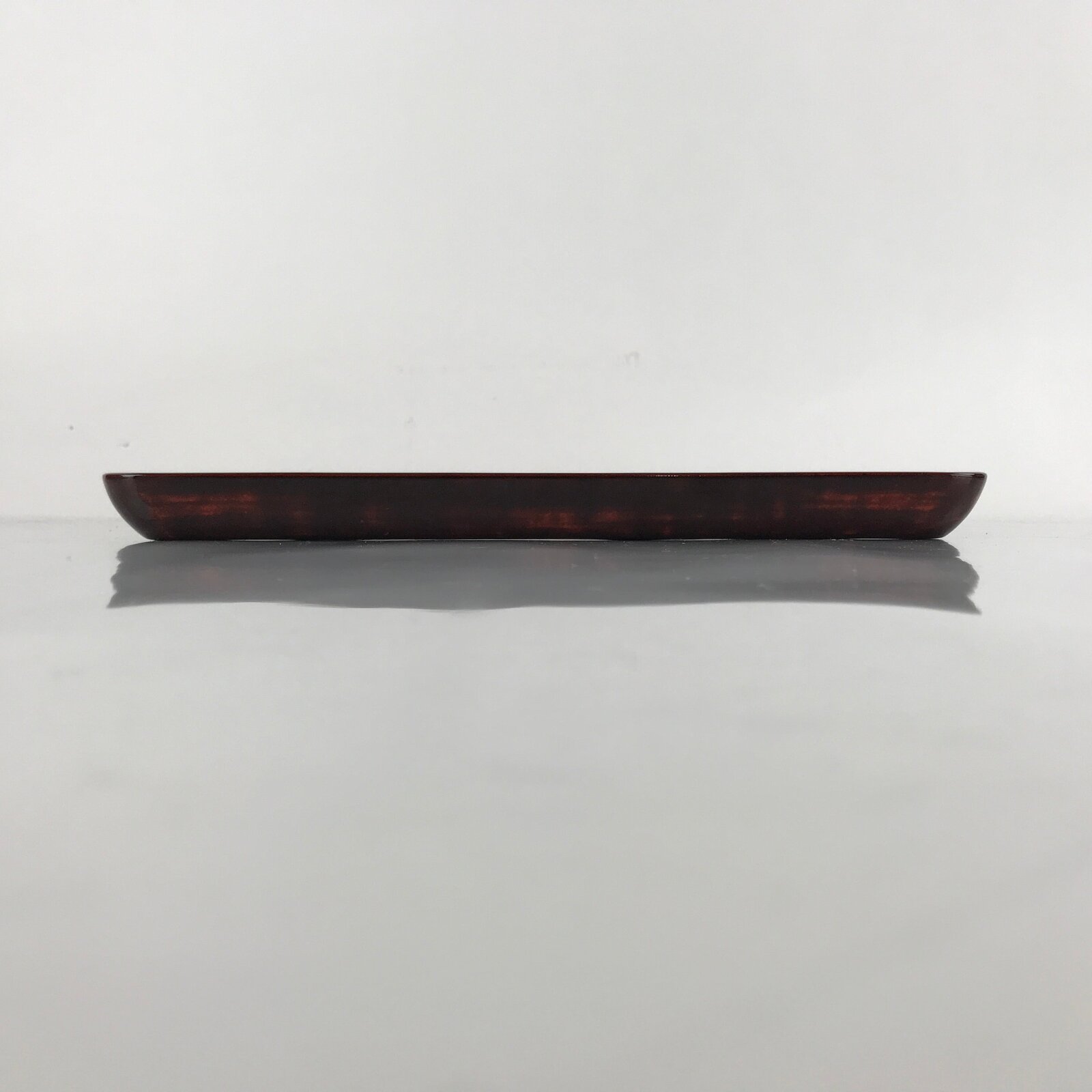 Japanese Lacquered Wooden Serving Tray Vtg Wajima Obon Square Brown Black L160