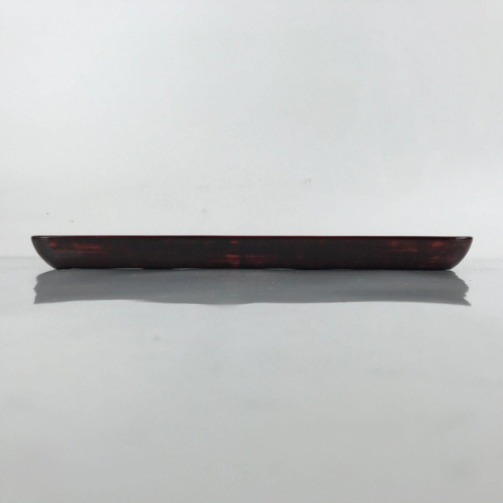 Japanese Lacquered Wooden Serving Tray Vtg Wajima Obon Square Brown Black L166