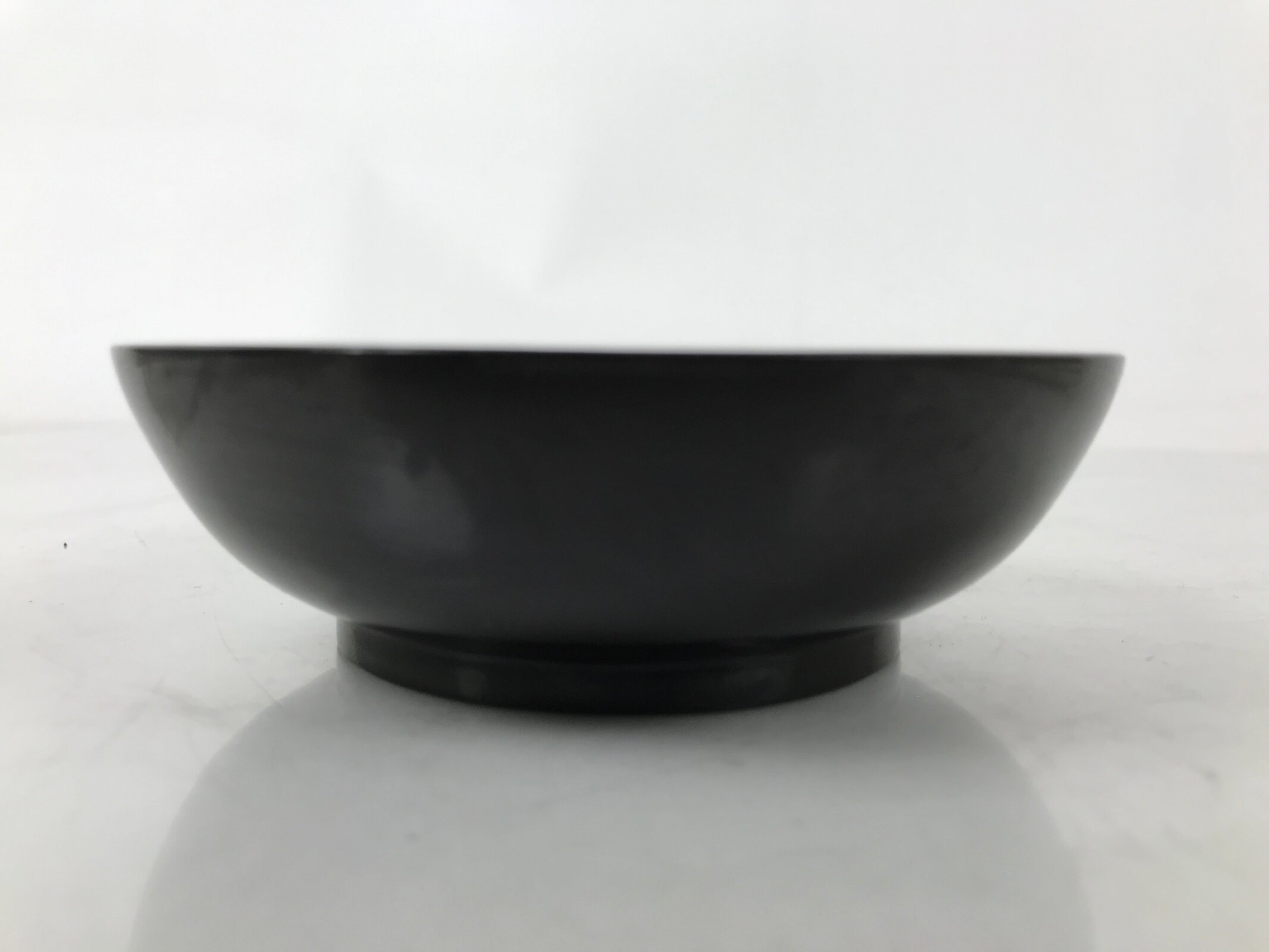 Japanese Lacquered Wooden Small Plate Mamezara Vtg Dish Round Black Red L401